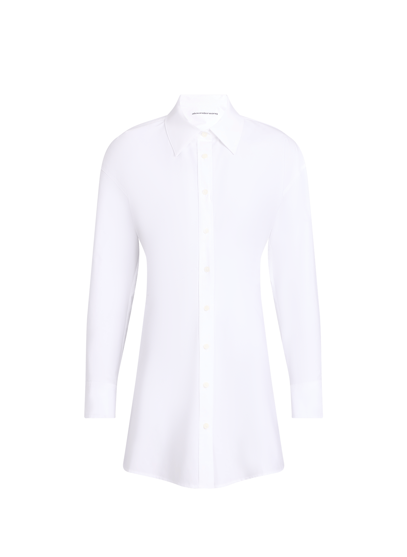 Robe courte cintrée à détail zippé dos ALEXANDER WANG Blanc