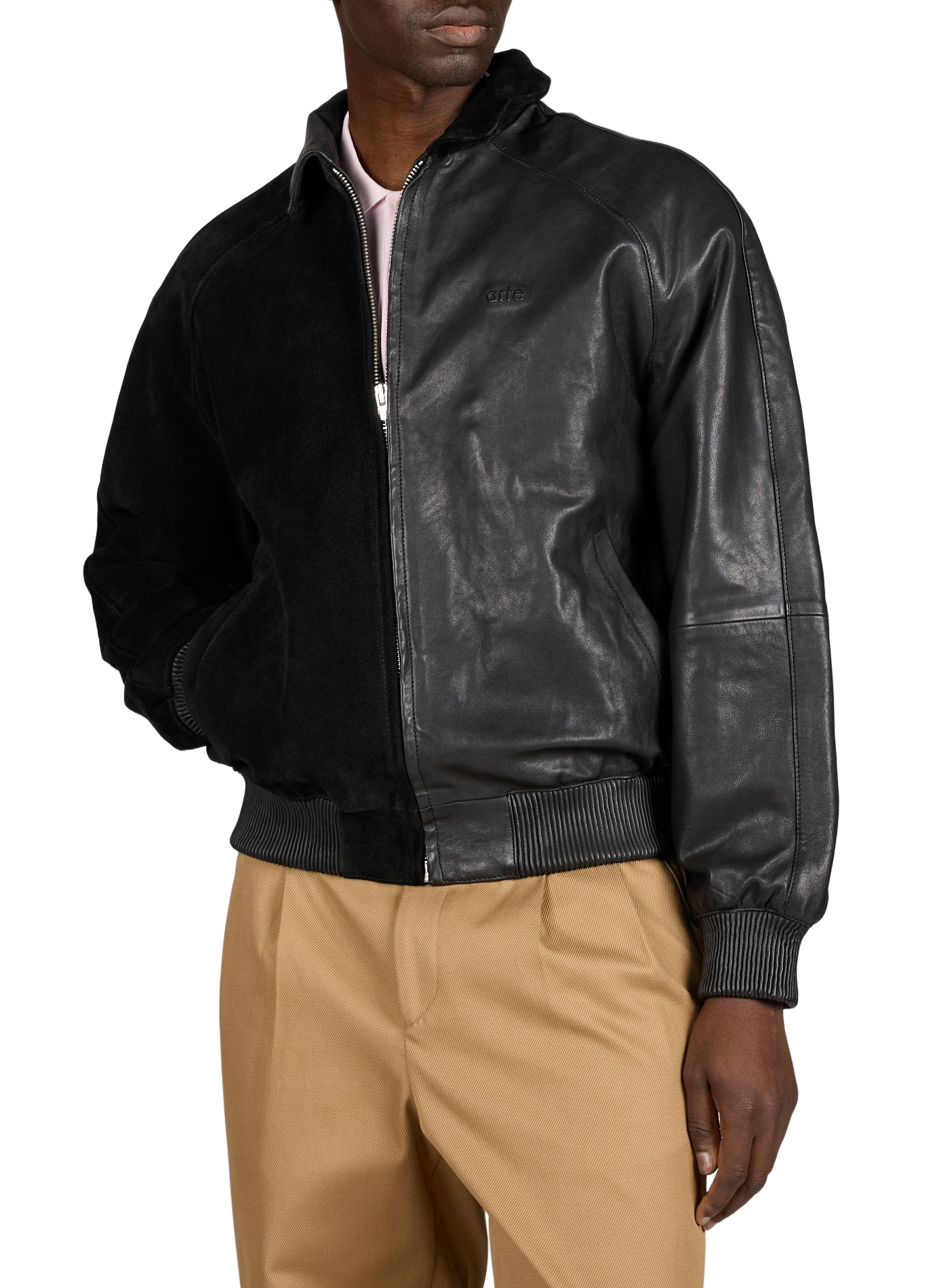 Blouson à logo en cuir ARTE ANTWERP Noir