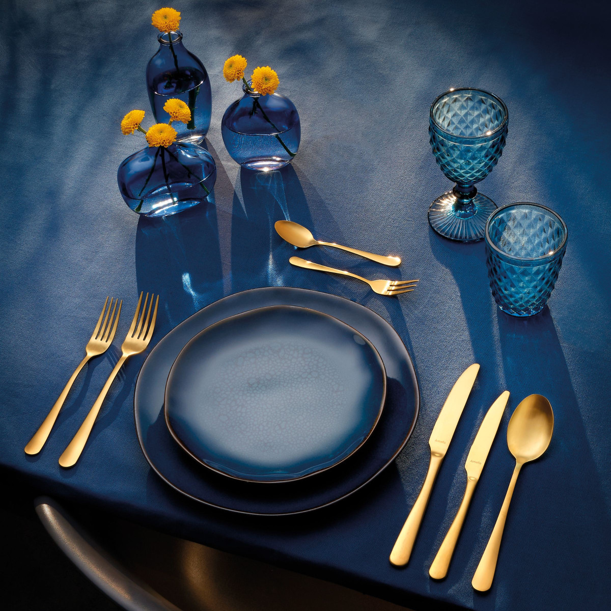 Vertigo - assiette plate 27 cm (lot de 6) MEDARD DE NOBLAT Bleu