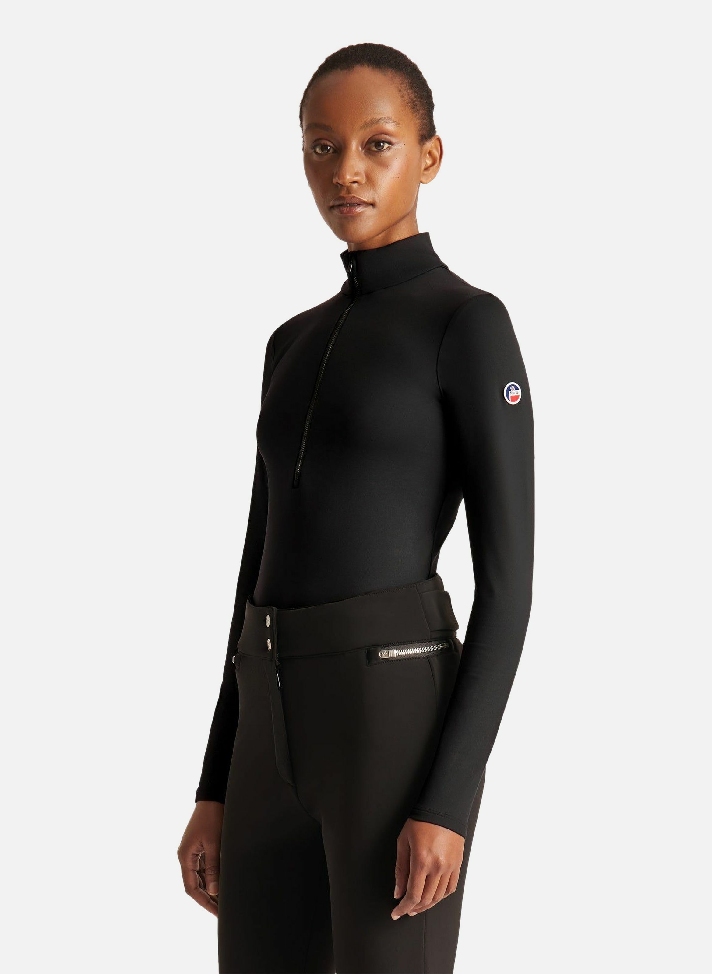 Gemini high-neck fitted sweater FUSALP Black