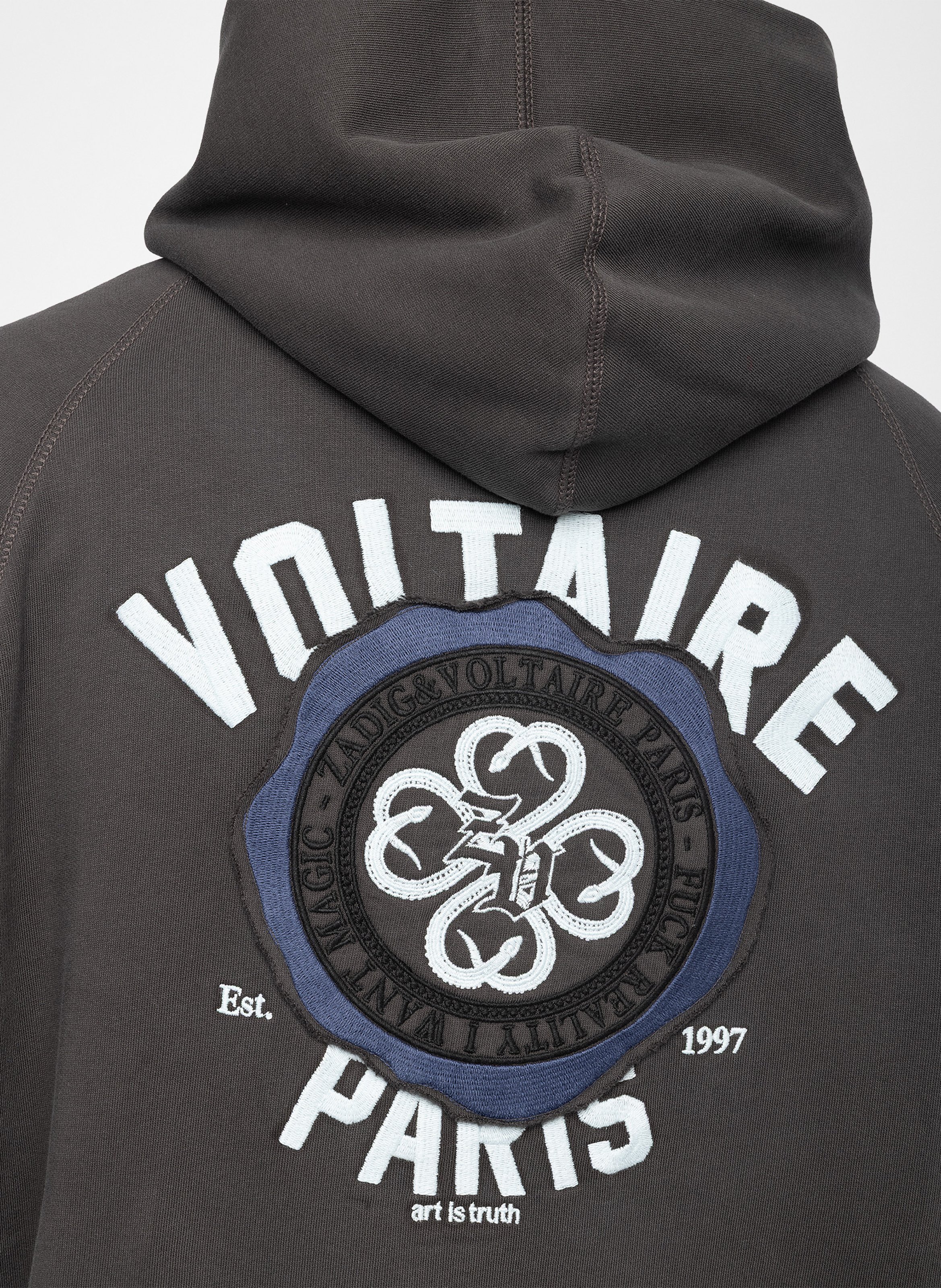 Sweat col rond en coton georgio ZADIG&VOLTAIRE Gris