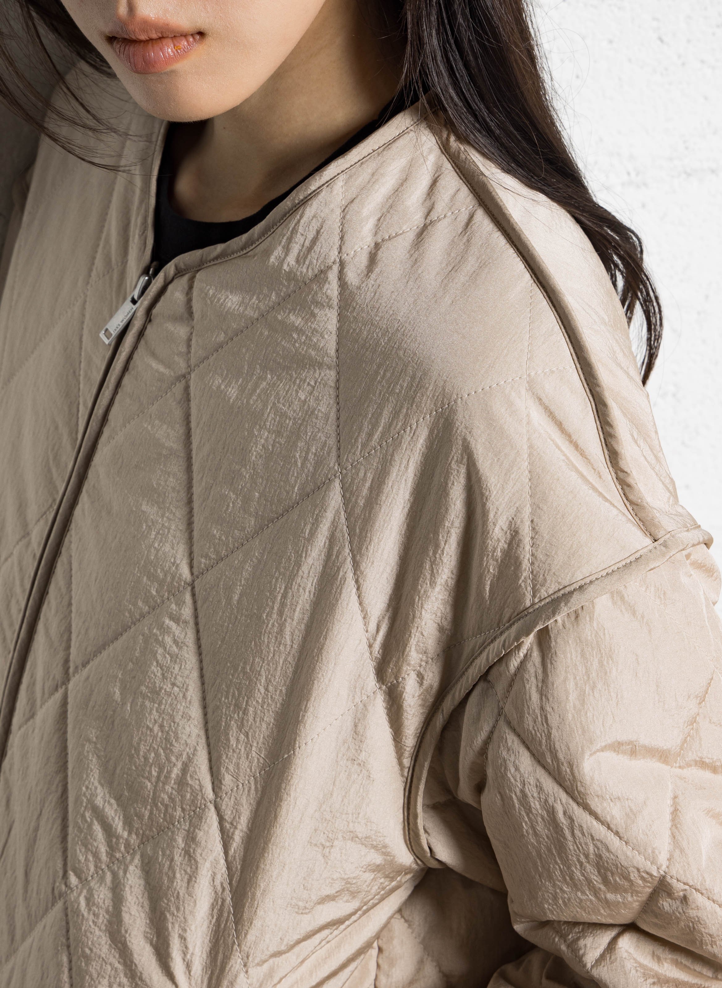 Sous-doudoune oversize col v matelassée IKKS Doré