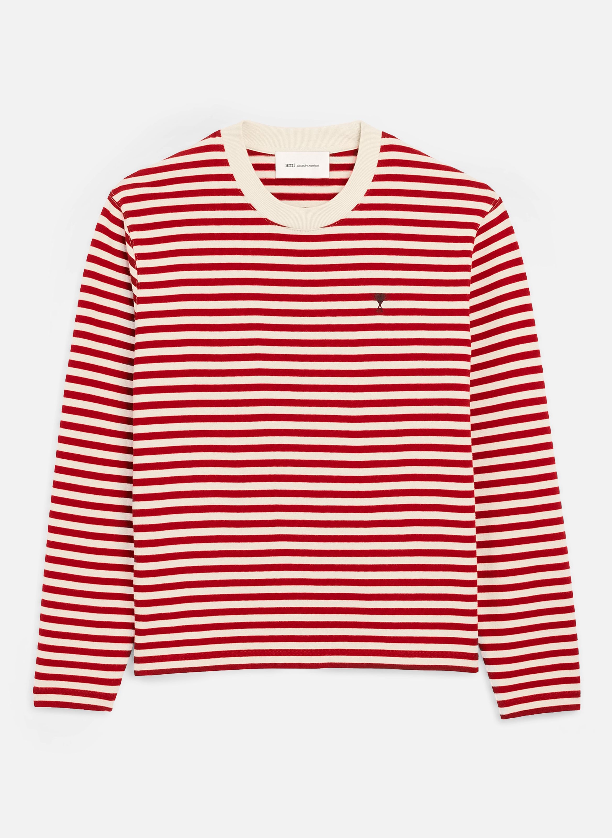 T-shirt marinière unisexe en coton ami de coeur AMI PARIS Rouge
