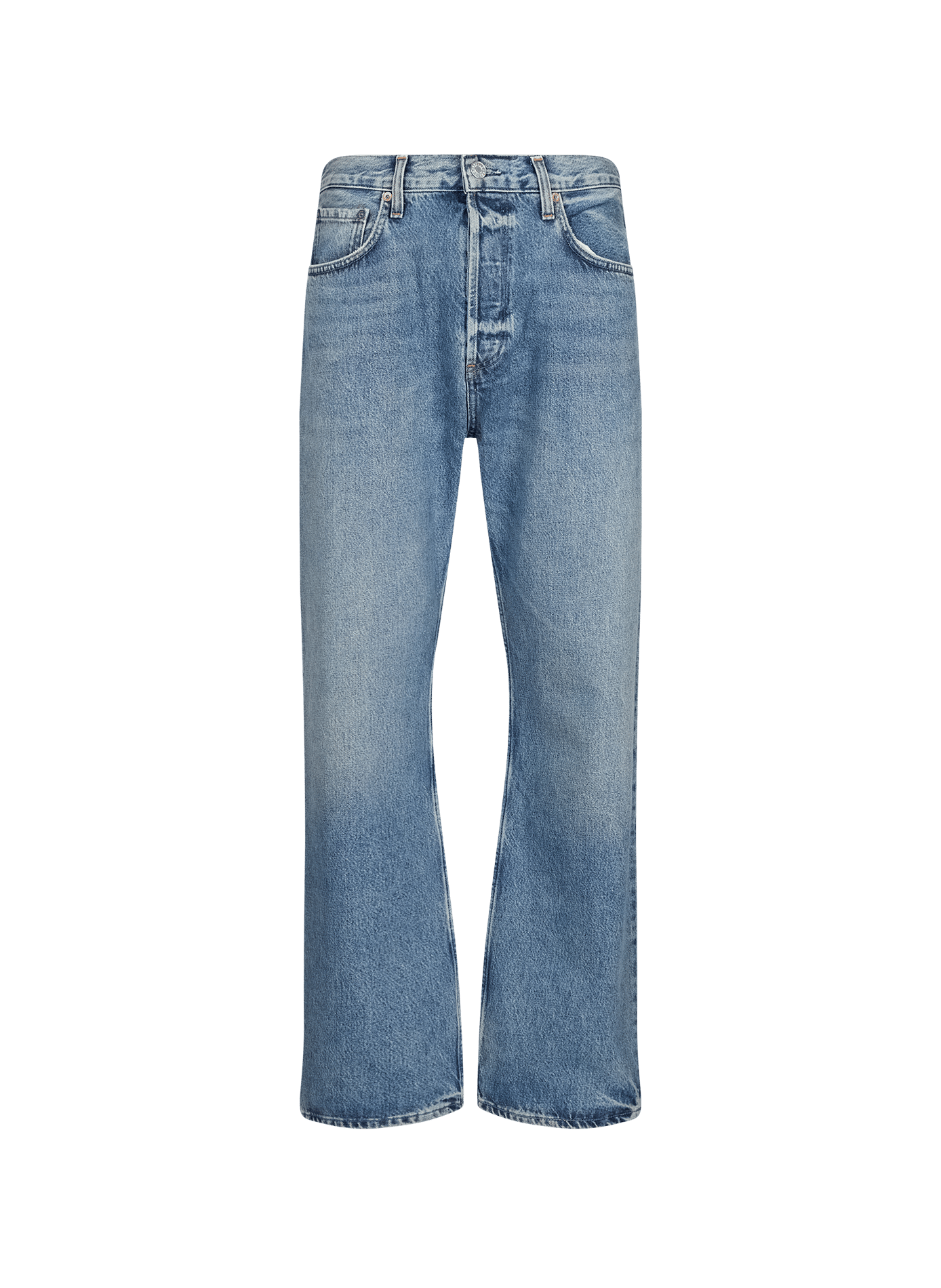 Jean droit en coton AGOLDE Bleu