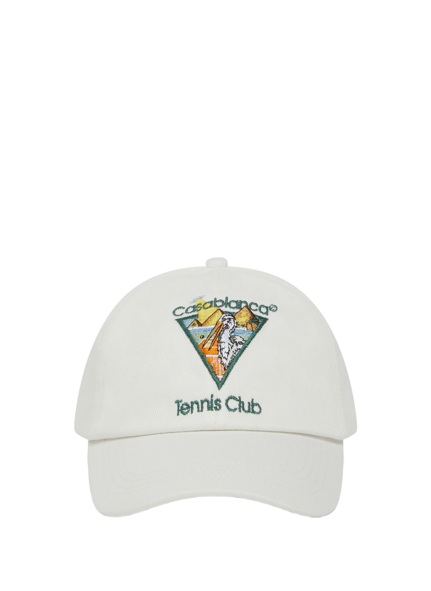 Casquette Pyramid Abduction Tennis Club brodé en coton CASABLANCA PARIS Blanc