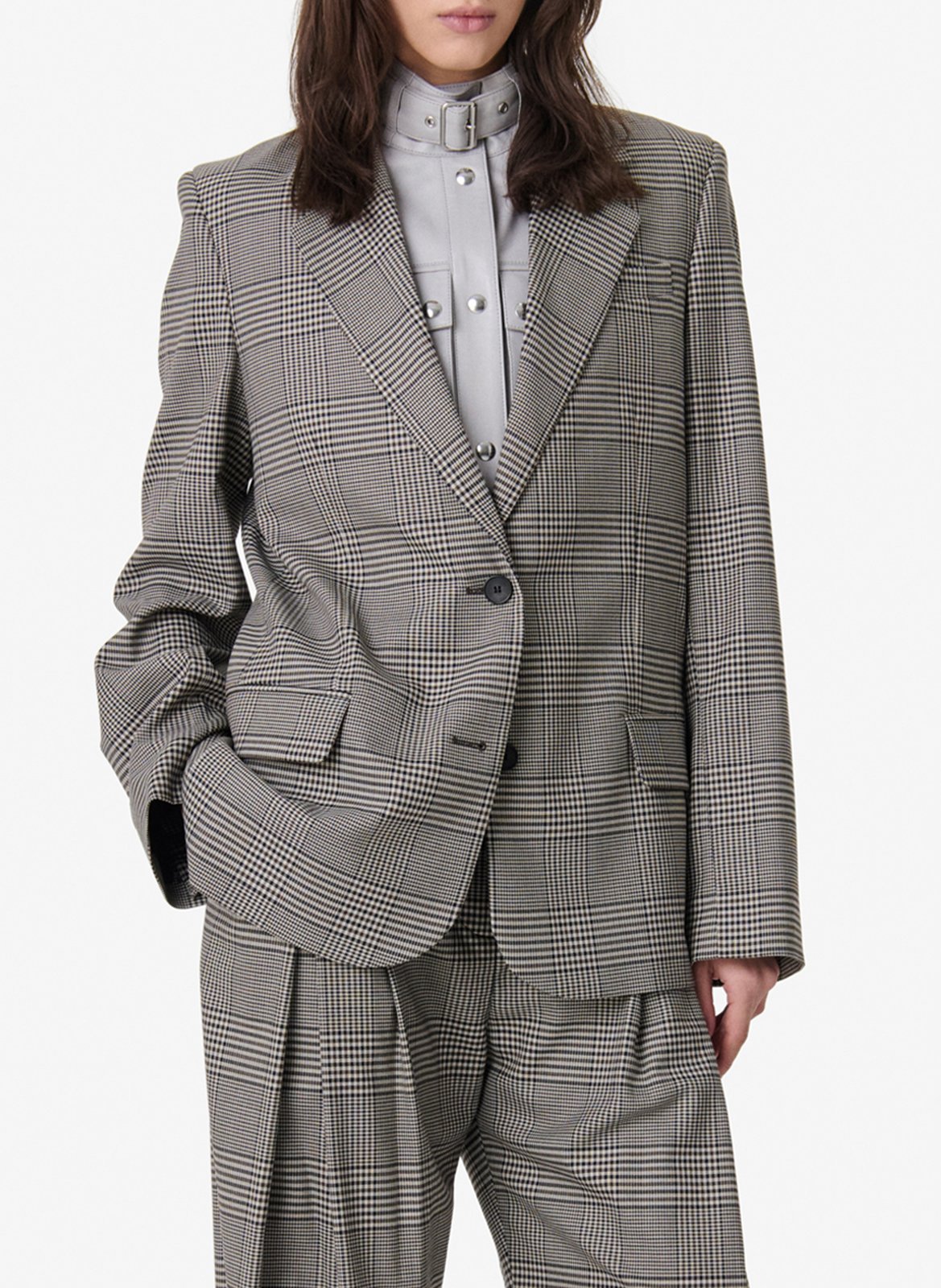 Veste tailleur droite imprimée kelio IRO Marron