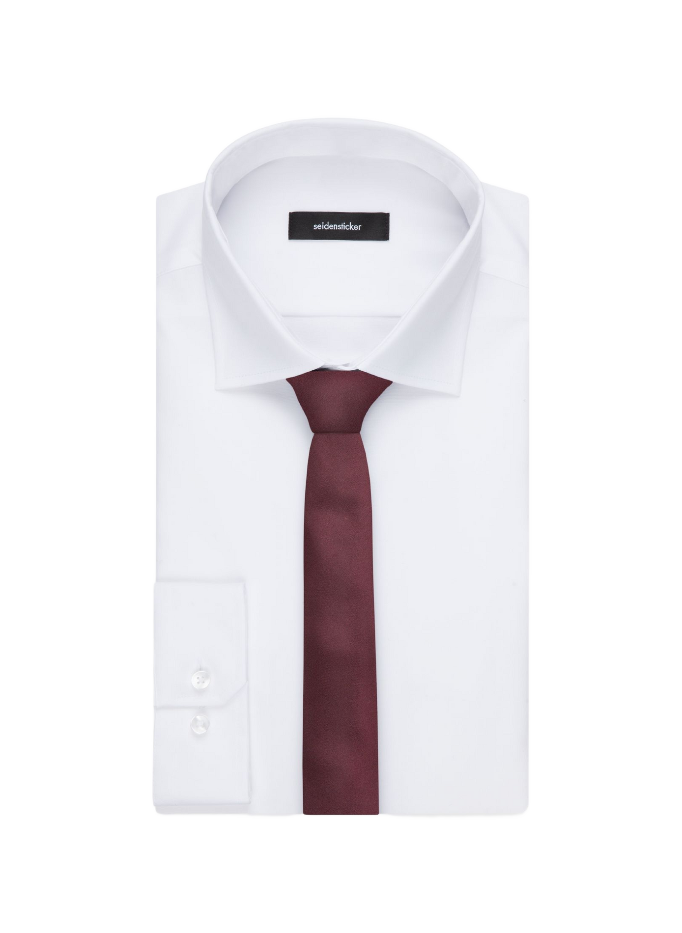 Plain silk tie SEIDENSTICKER Red