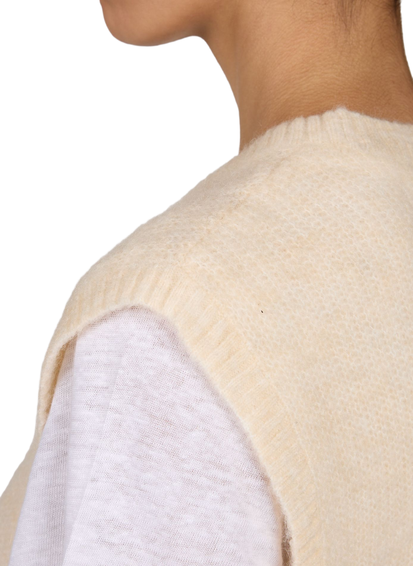 Gerader ärmelloser Pullover VILA Beige