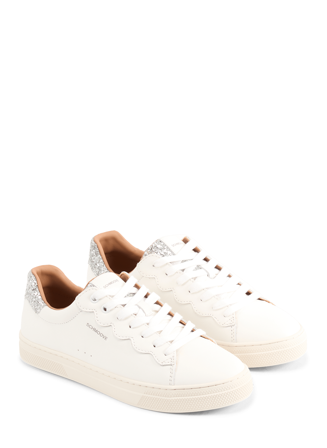 Sparkle Wave Glitter Sneakers SCHMOOVE White
