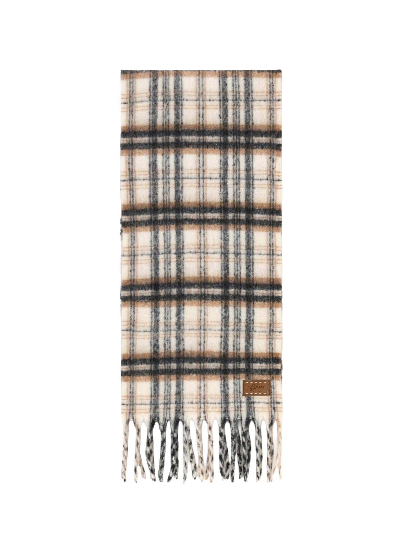 Echarpe motif carreaux à franges GUESS Multicolore