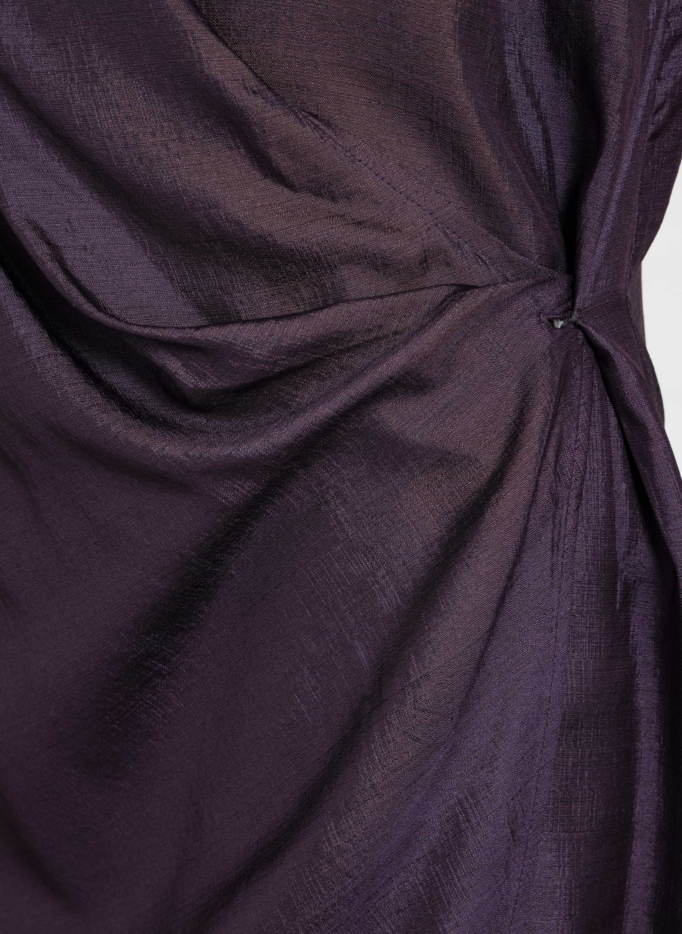 Robe midi col montant en soie foggia SOEUR Violet