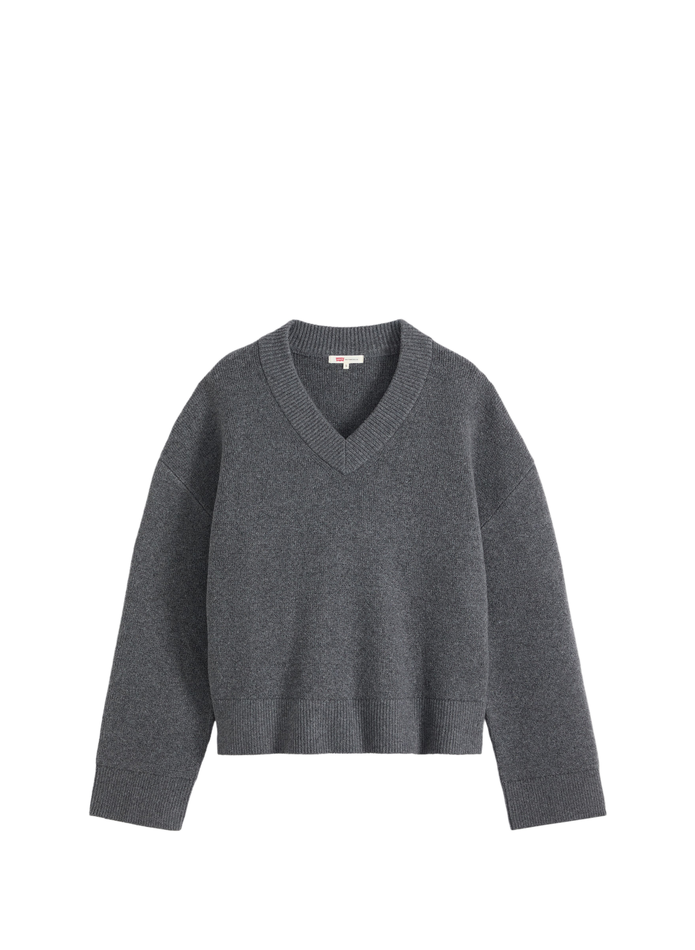 Straight V-neck sweater in a cotton blend LEVI'S Grey