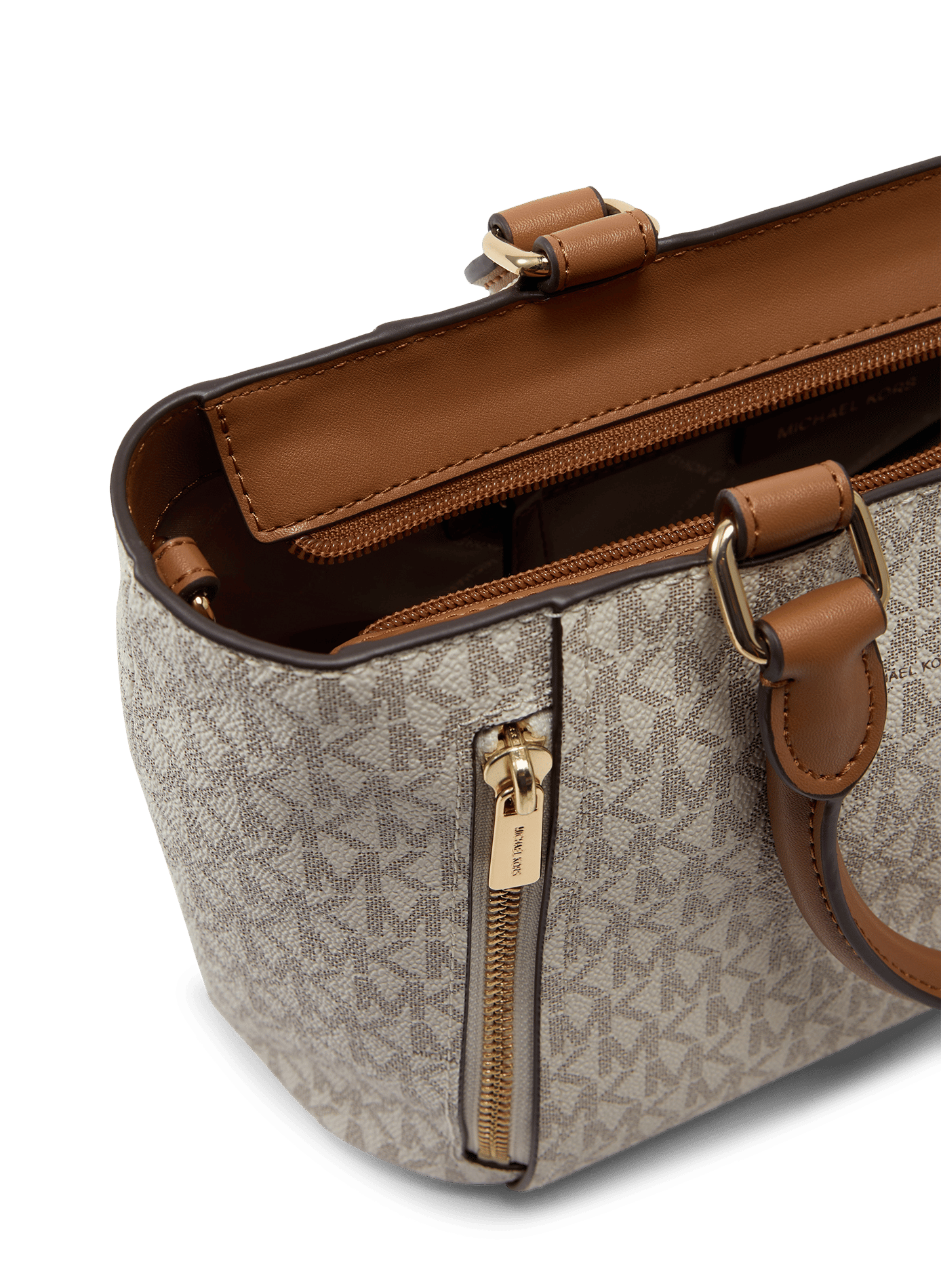 Satchel-Handtasche mit Monogramm-Print MICHAEL KORS Beige