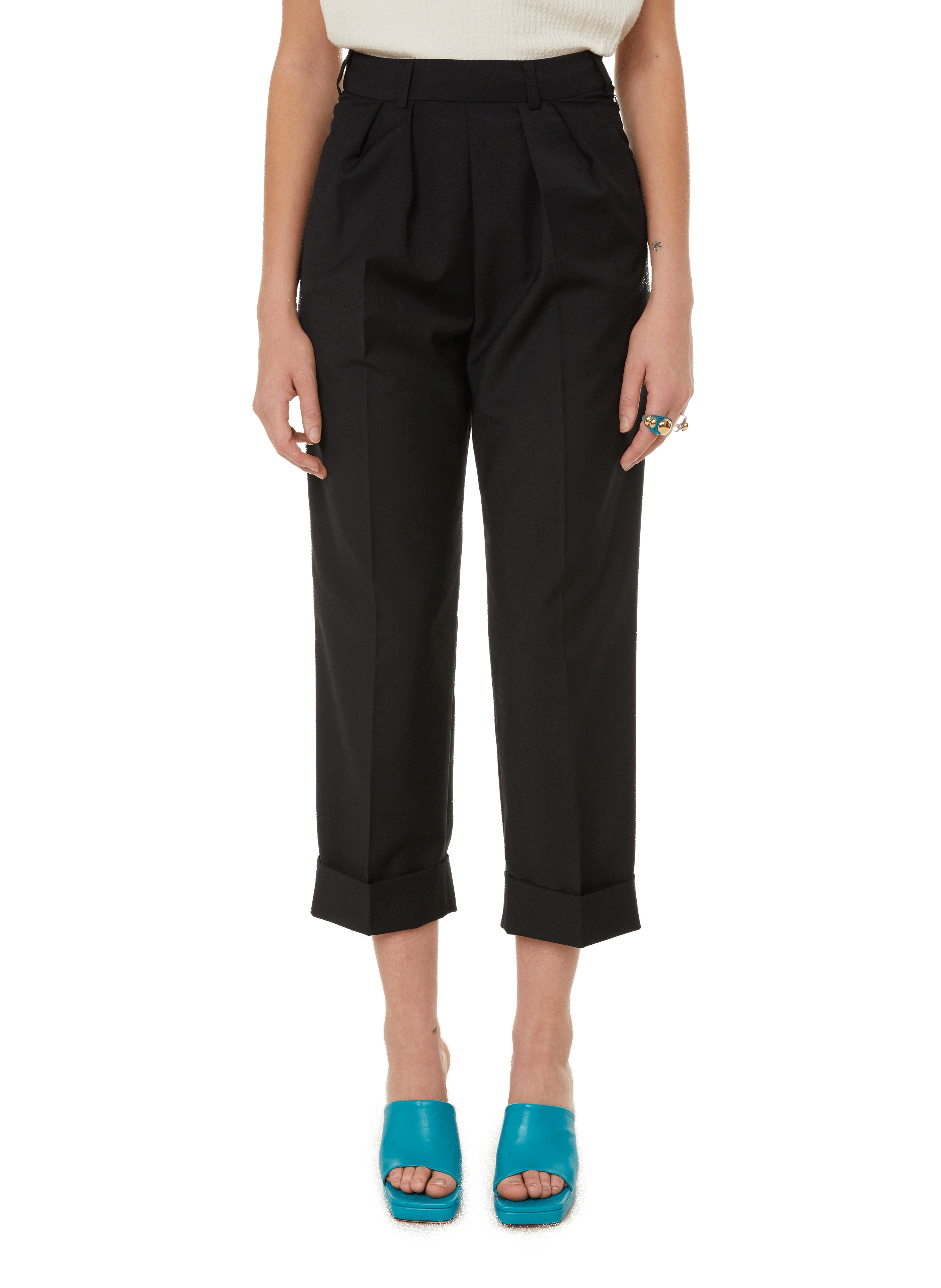 LEBRAND Lodos wool-blend trousers Black