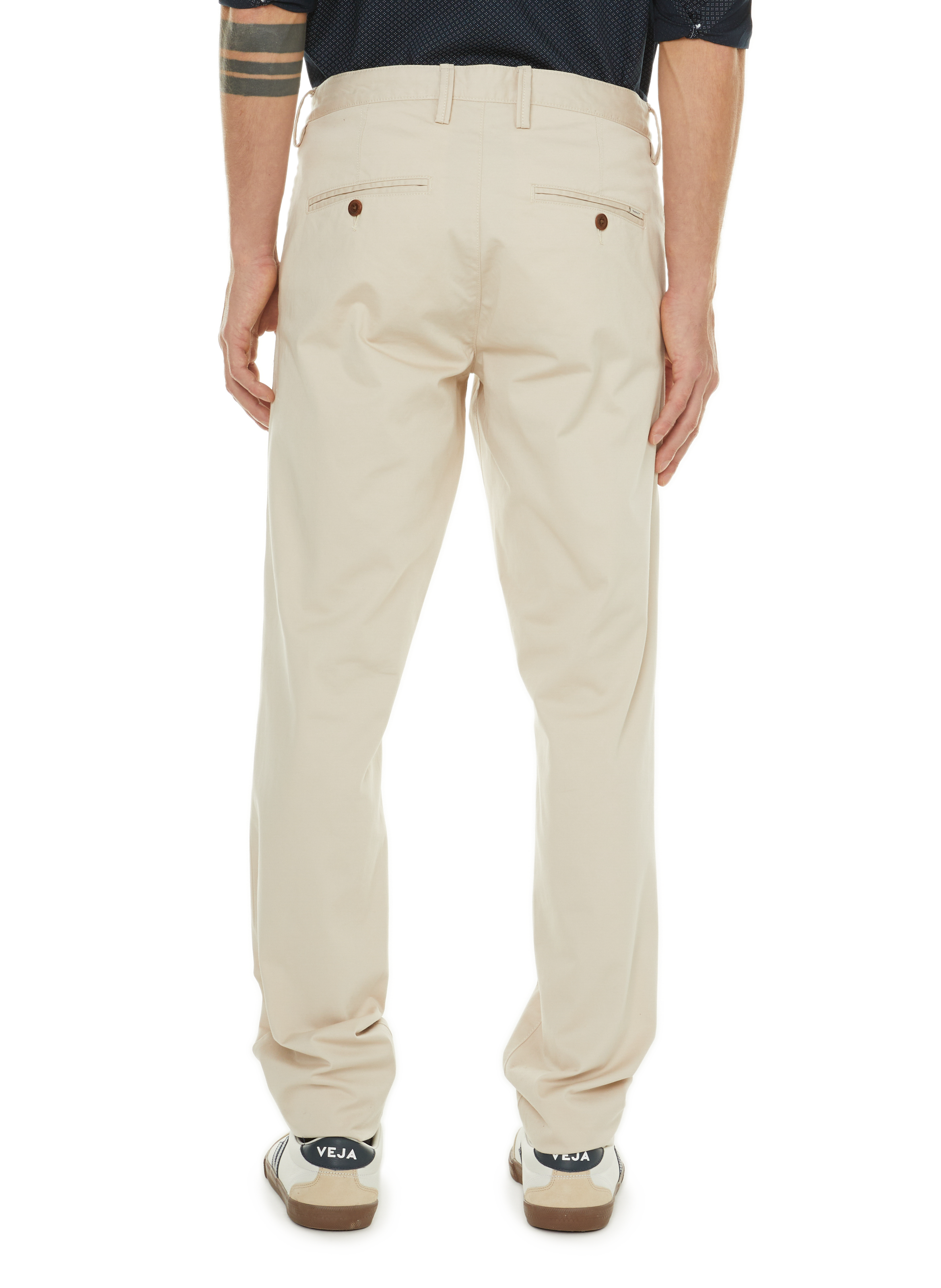 Pantalon slim uni Beige