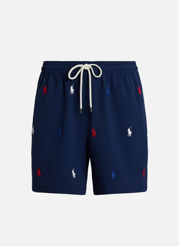 Logo-print swim shorts Blue by POLO RALPH LAUREN POLO RALPH LAUREN Logo-print swim shorts Blue
