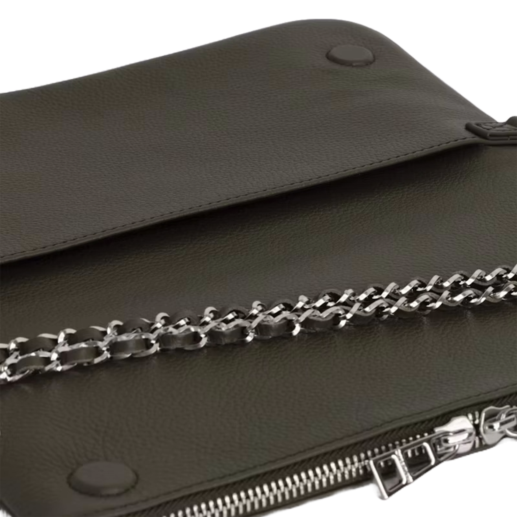 Pochette en cuir rock ZADIG&VOLTAIRE Vert