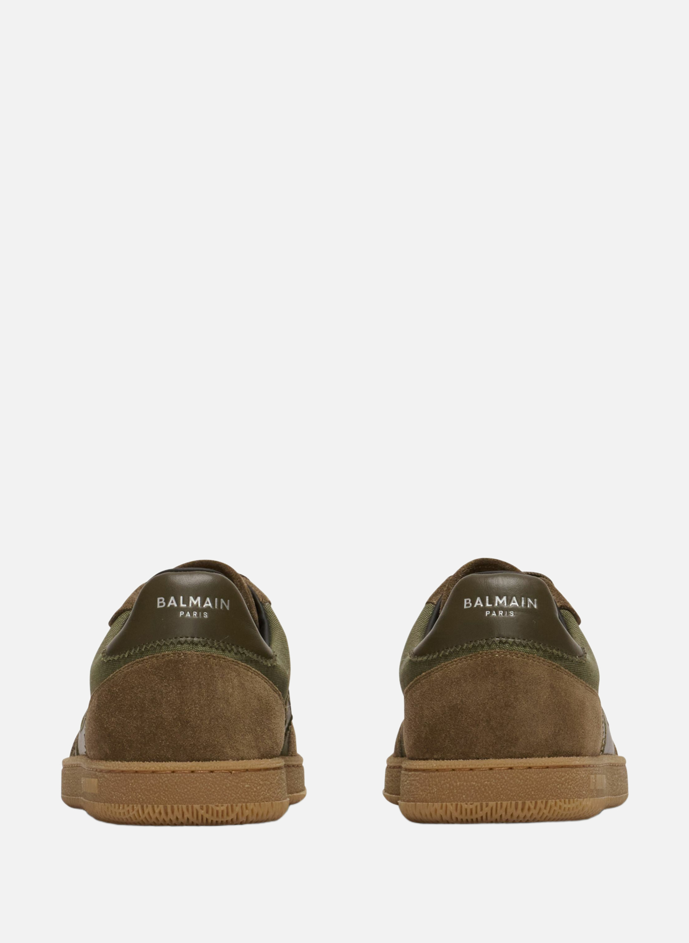 Baskets balmain swan en cuir et toile BALMAIN Vert