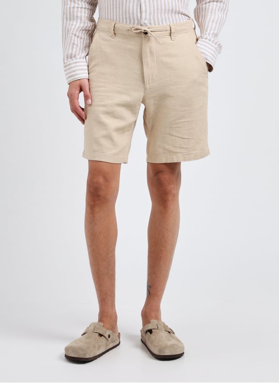 Cotton and linen shorts Beige by SELECTED SELECTED Cotton and linen shorts Beige