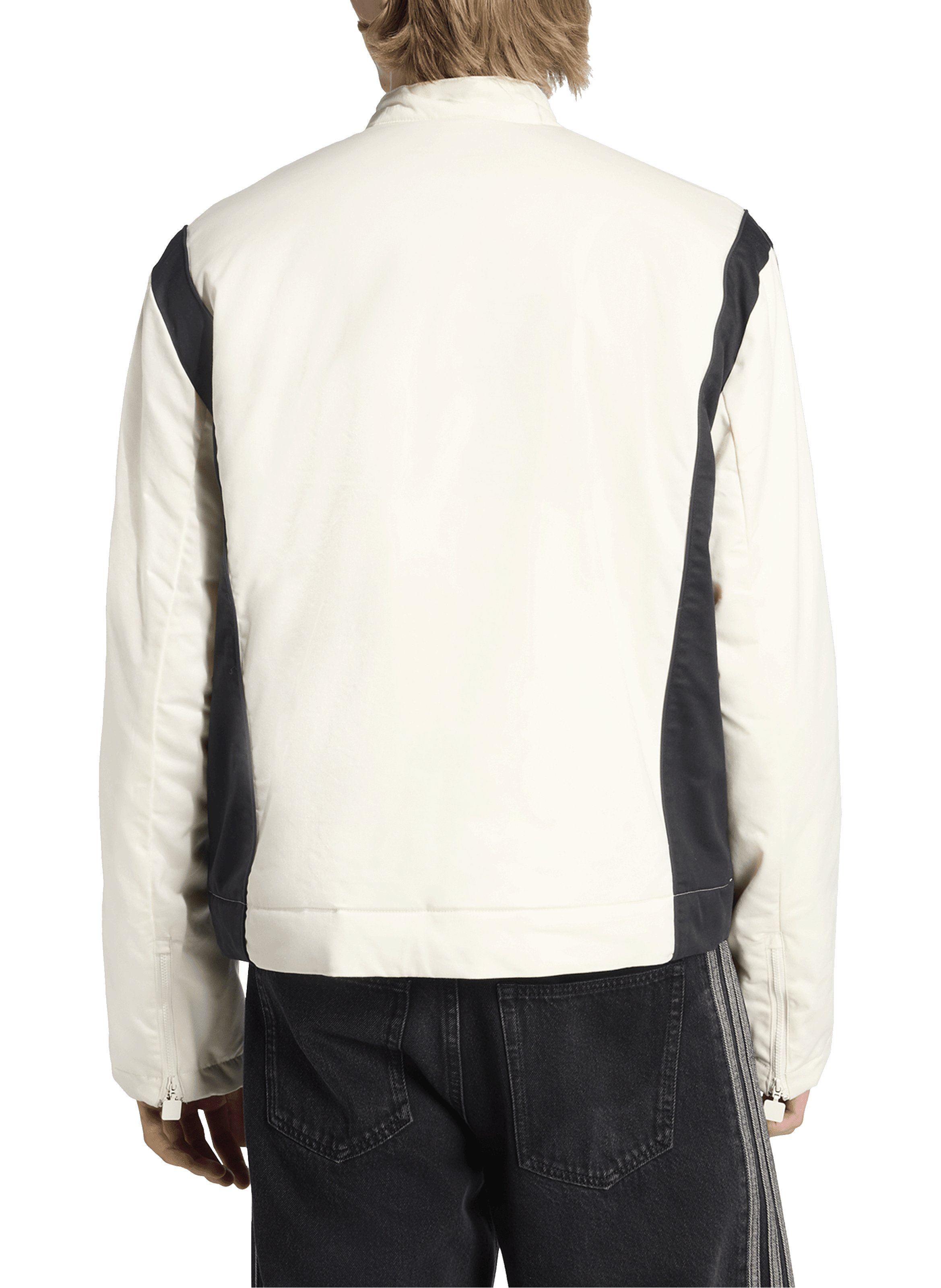 Mixed cotton sports jacket ADIDAS White