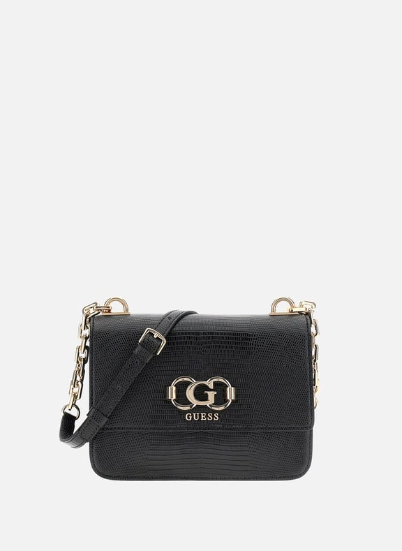 Textured shoulder bag Black by GUESS GUESS Textured shoulder bag Black