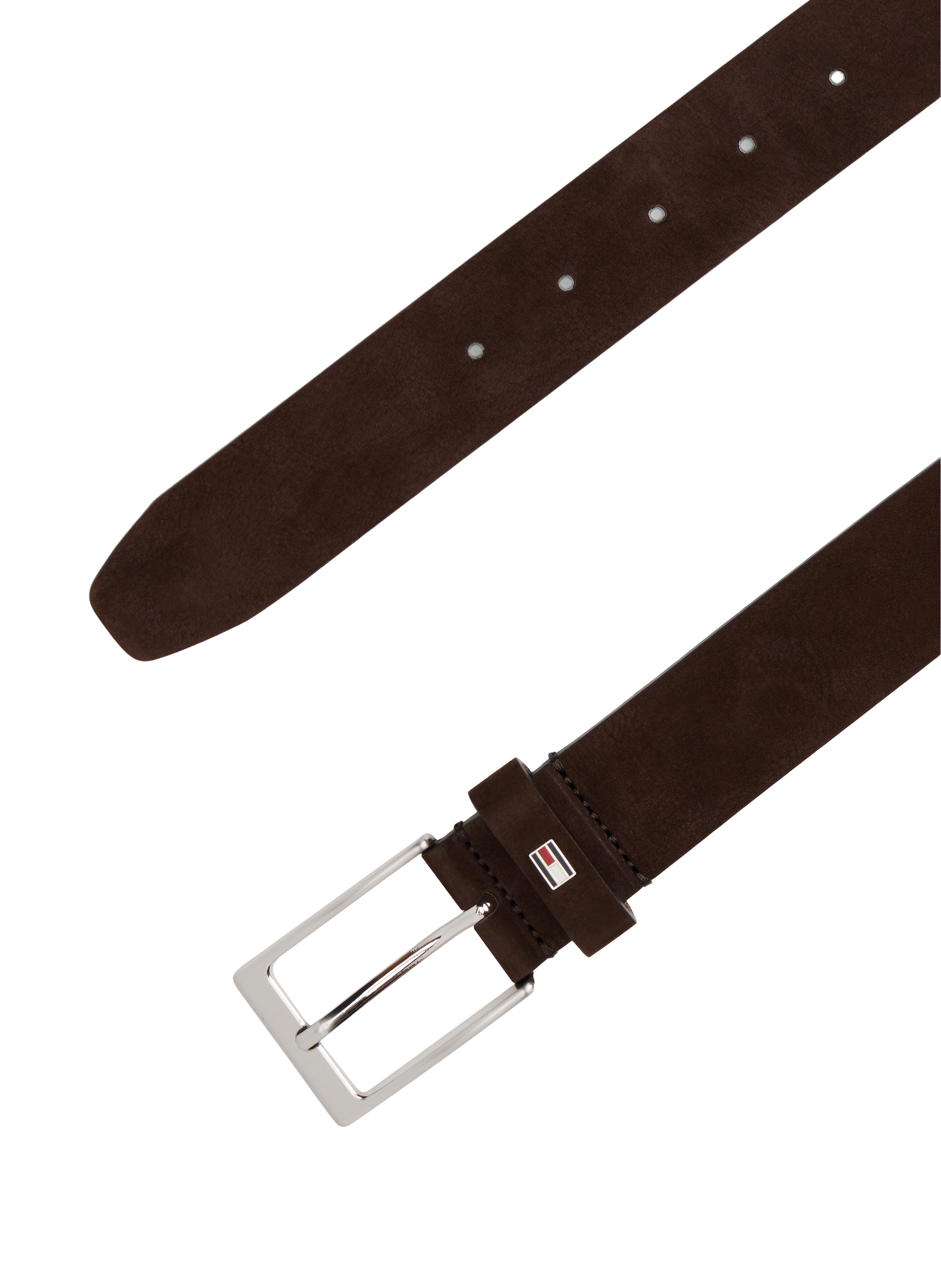 Leather buckle belt TOMMY HILFIGER Brown