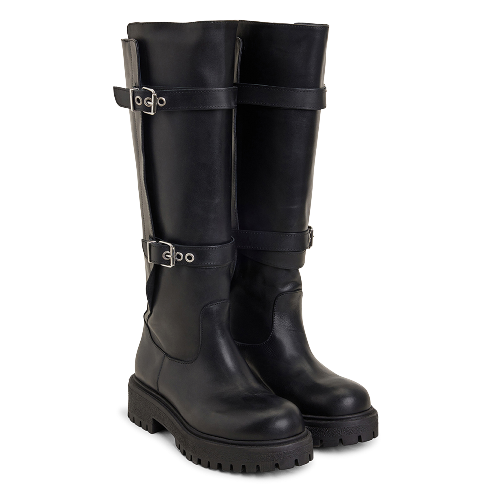 Bottes en cuir rebecca JONAK Noir