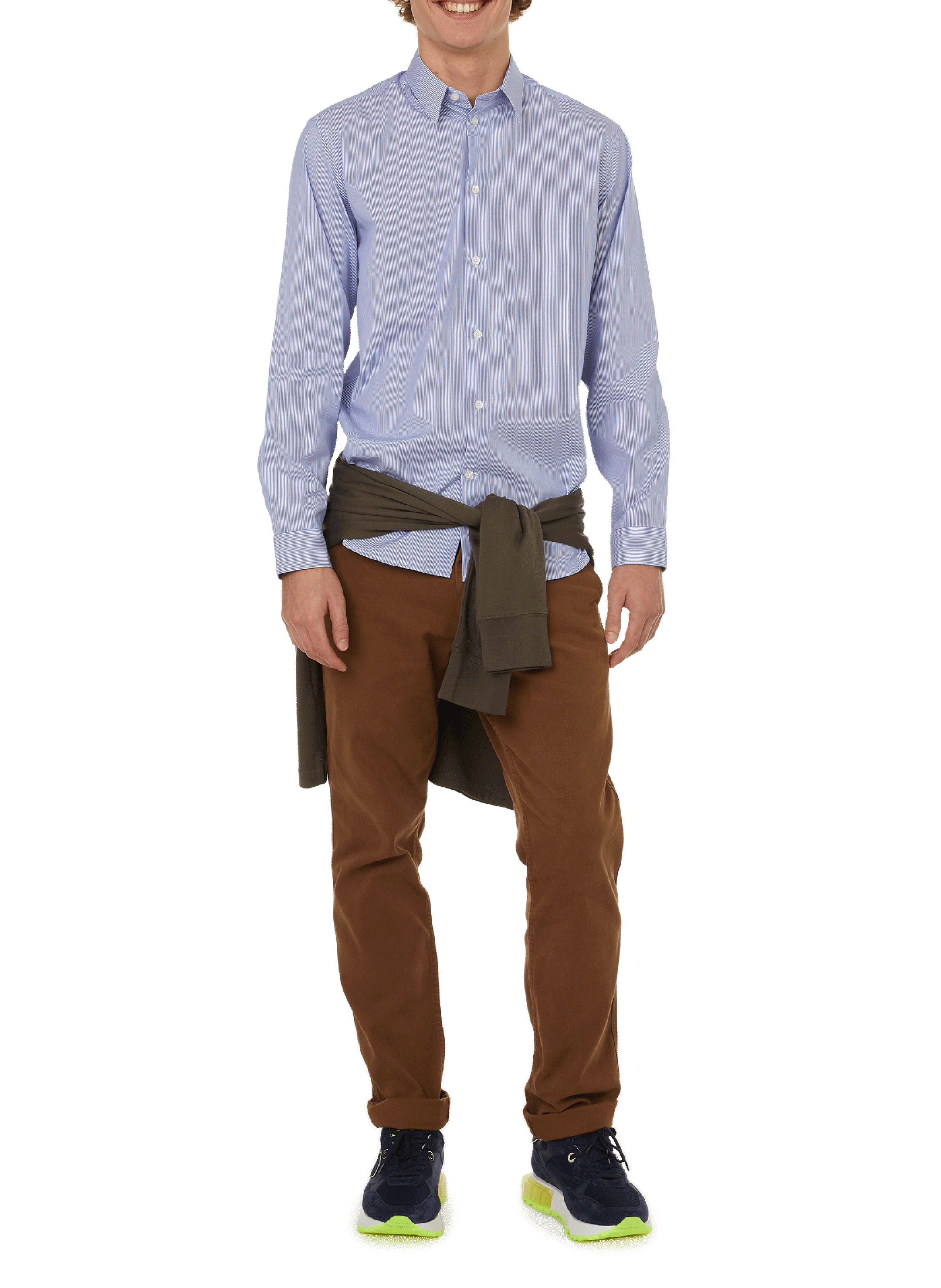 Chemise rayée en coton  AU PRINTEMPS PARIS Bleu