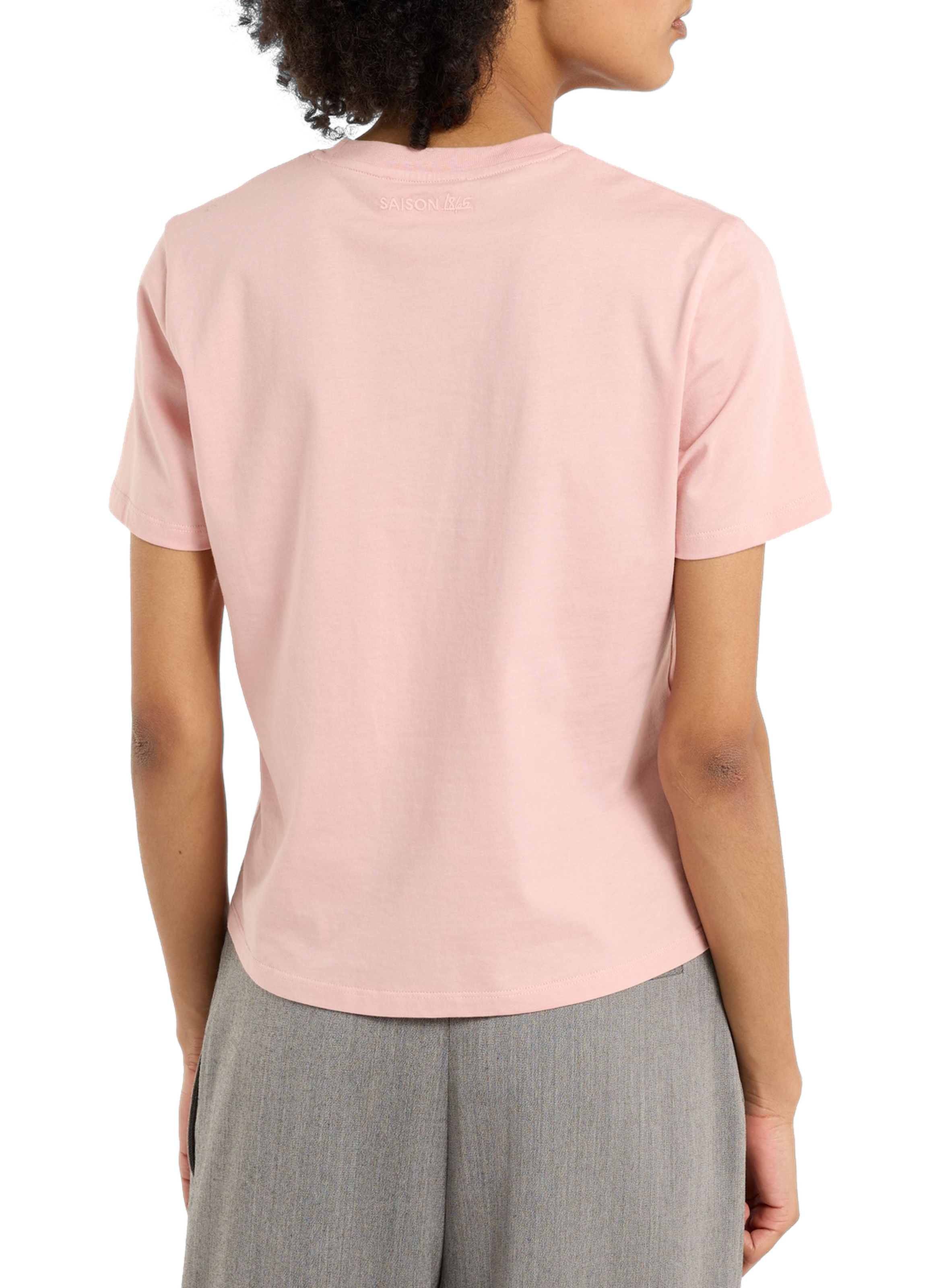T-shirt court Acla en coton SAISON 1865 Rose