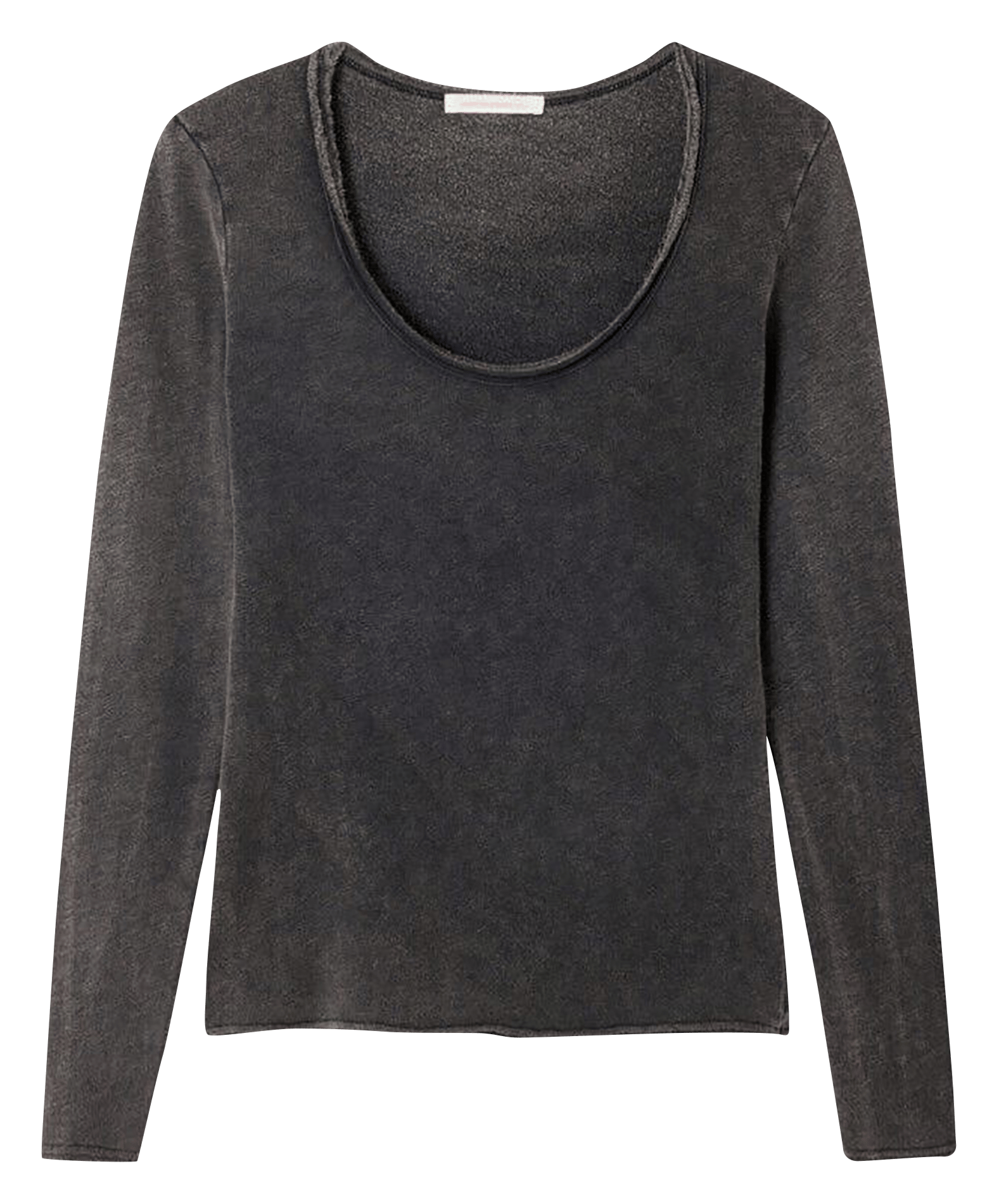Tee-shirt droit col rond en coton sonoma Noir