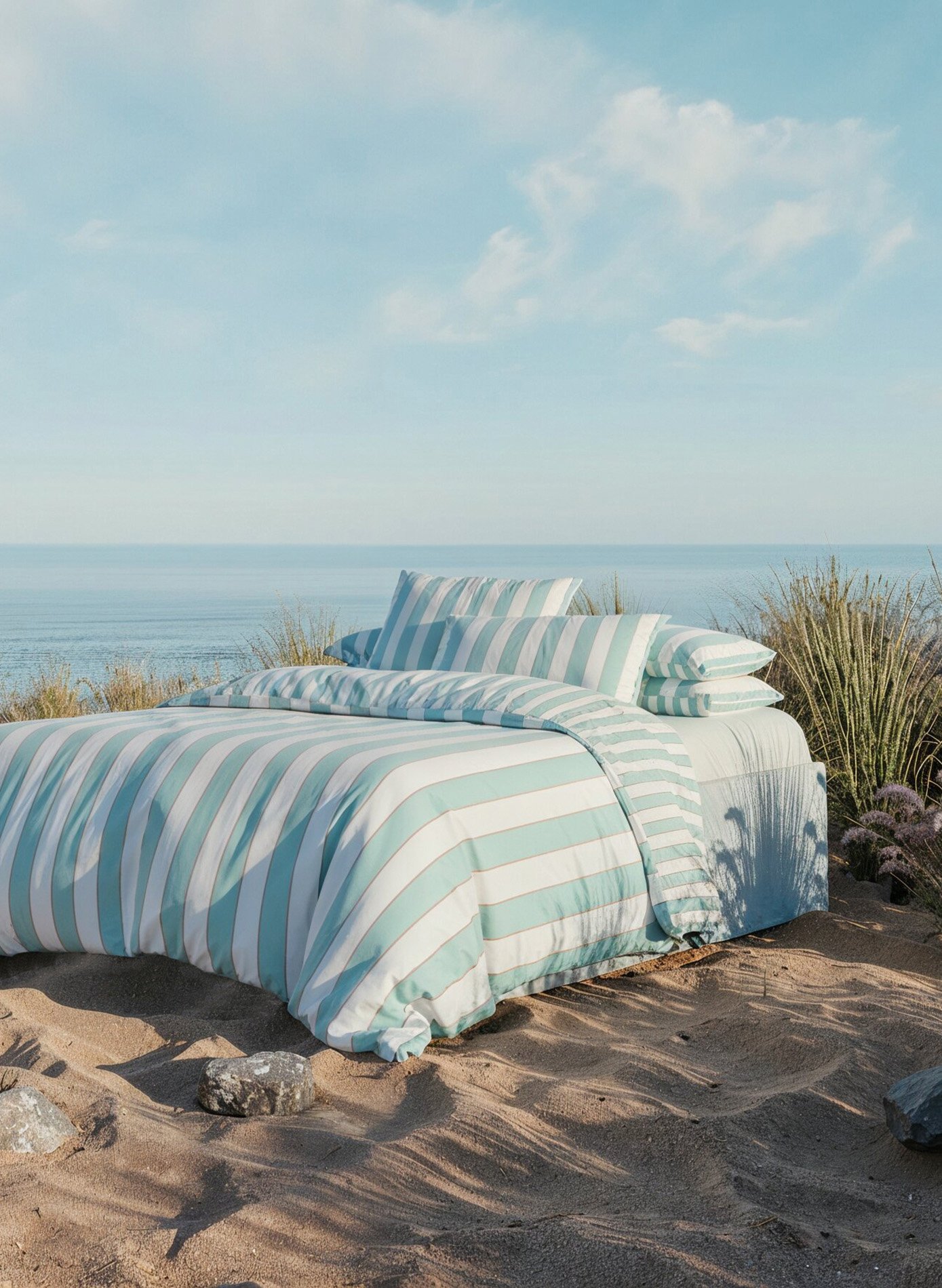 Pack housse de couette + taie(s) d'oreiller la cabine ANNE DE SOLENE Vert