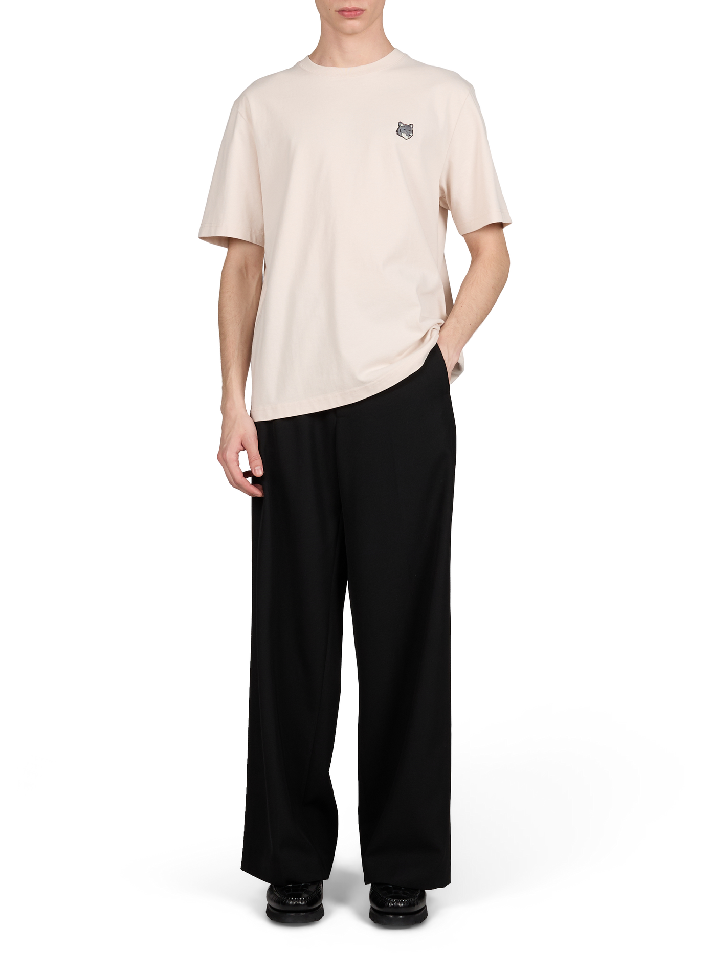 T-shirt en coton Fox Comfort MAISON KITSUNÉ Rose