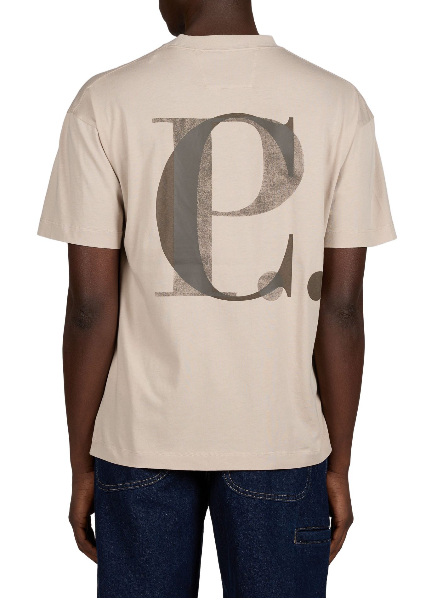 Cotton Logo T-shirt CP COMPANY Beige
