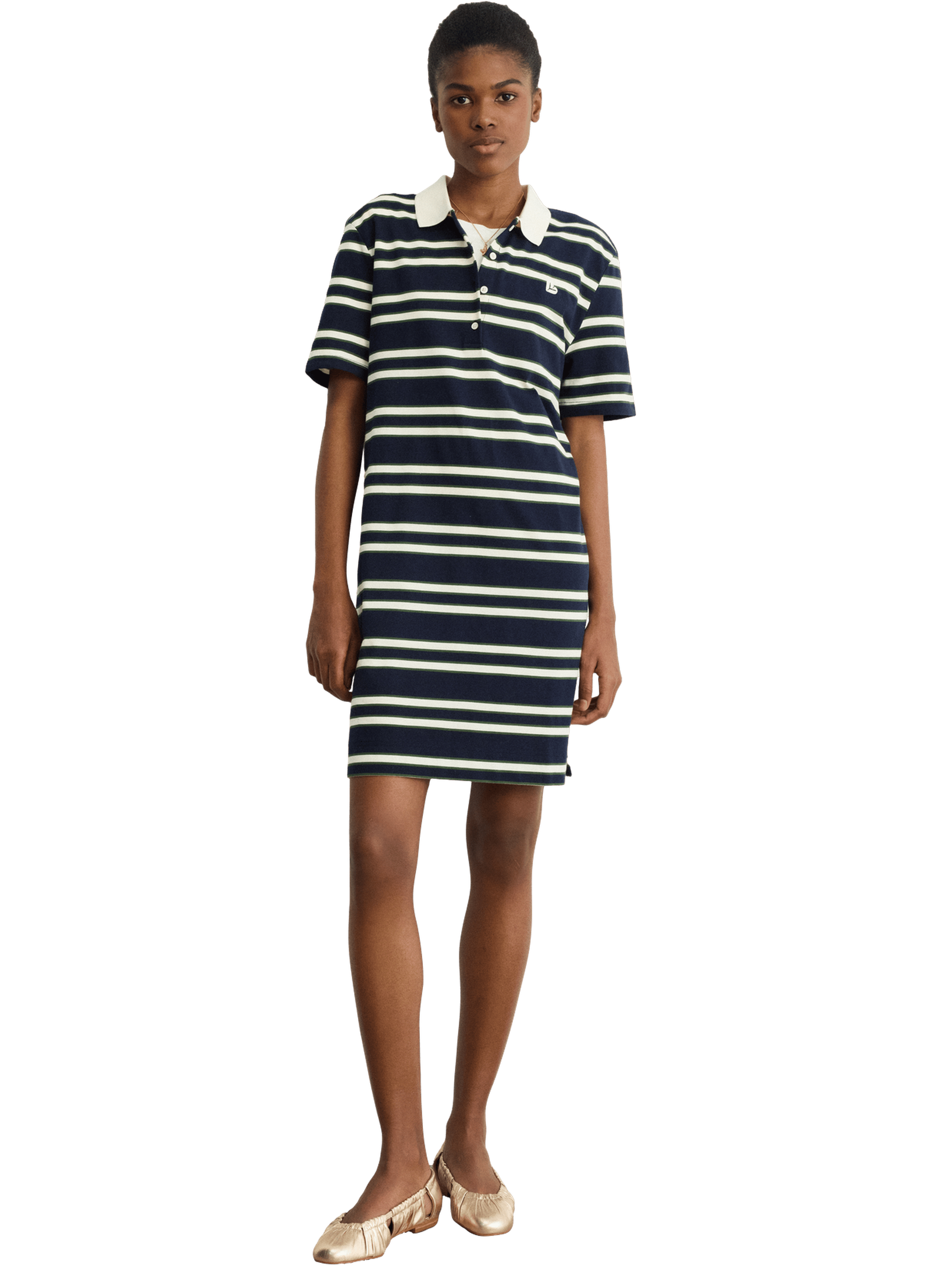 Robe polo à rayures - aissata PABLO Bleu