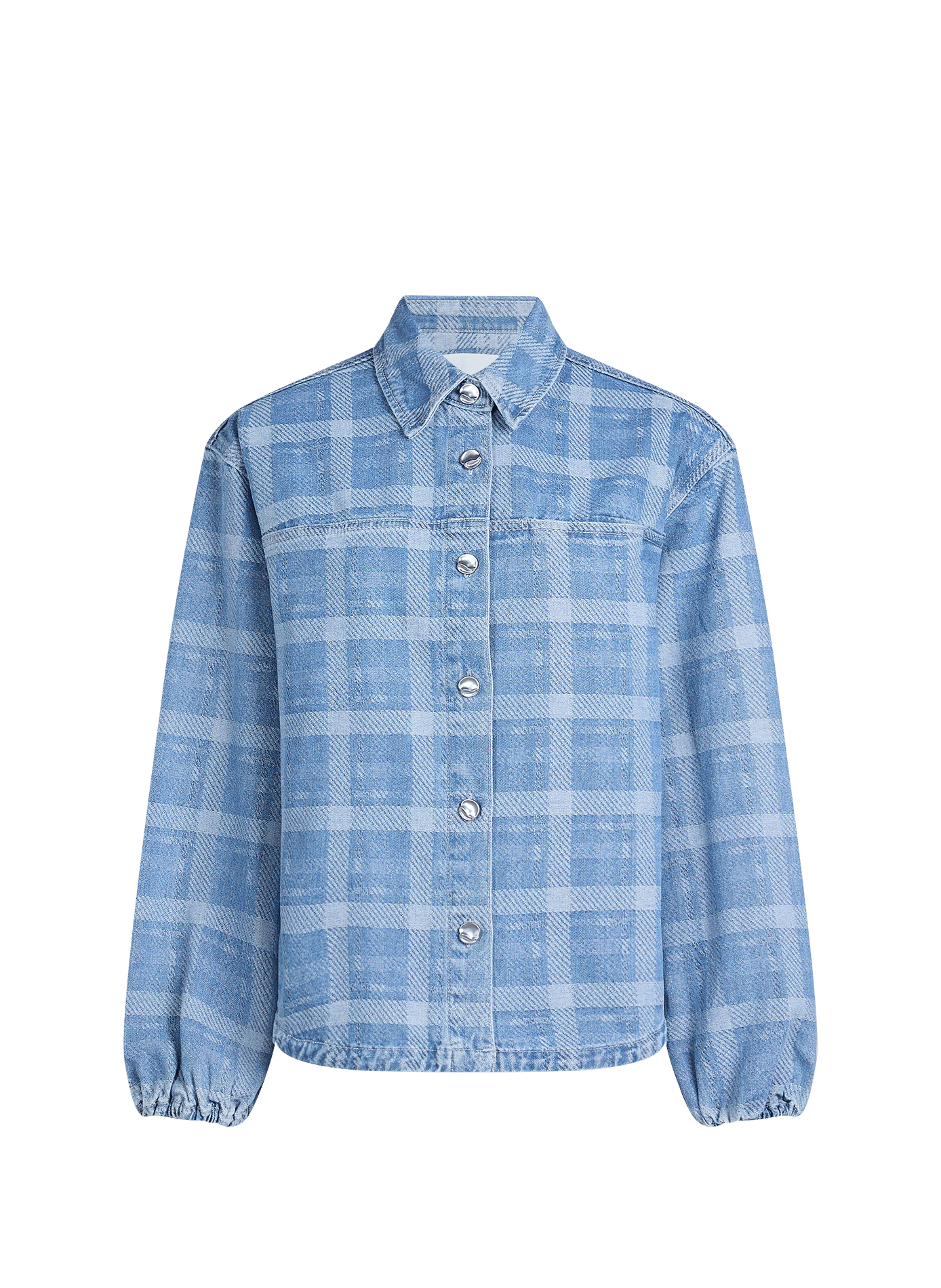Chemise en jean à carreaux OBJECT Bleu