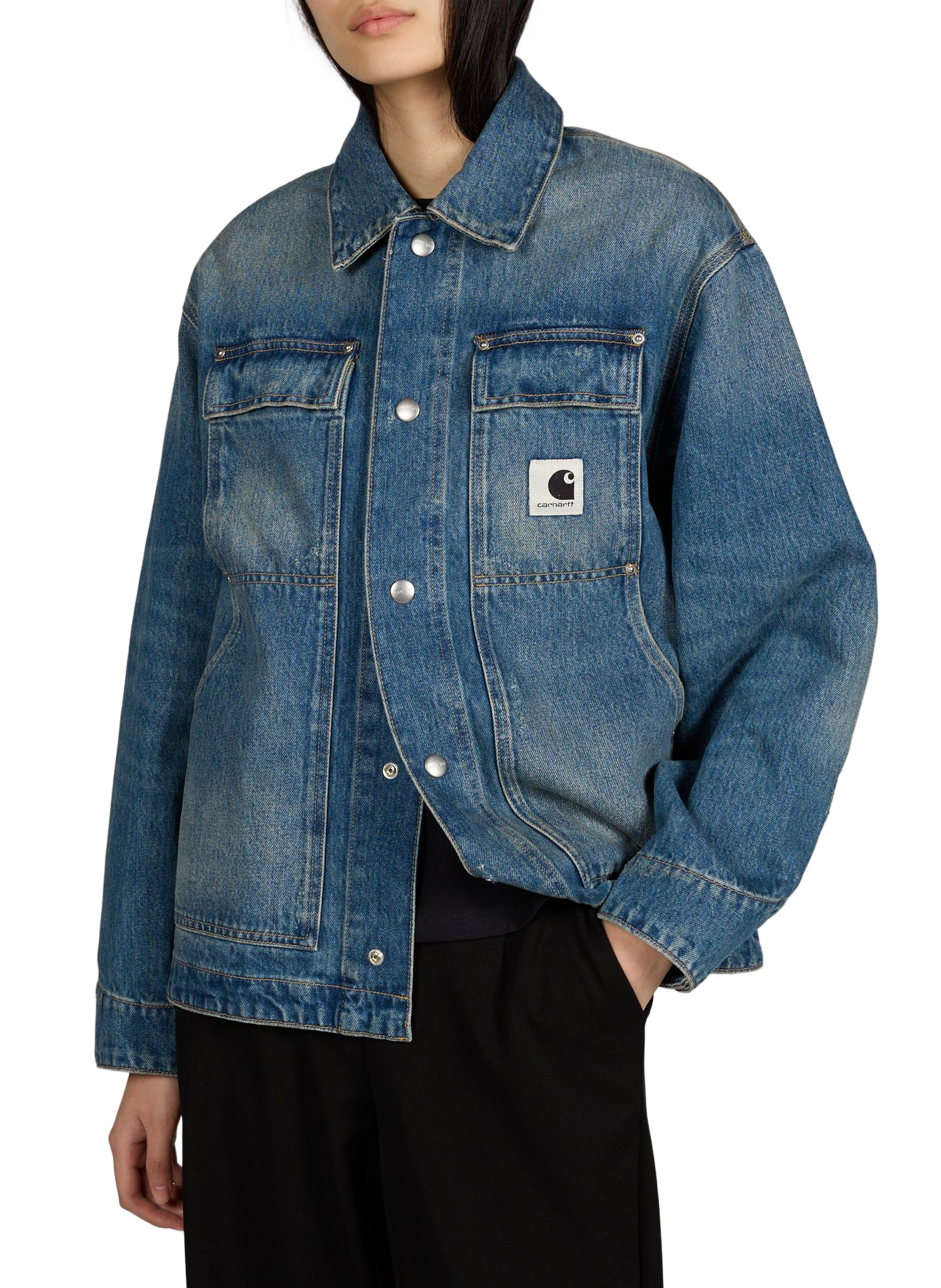 Straight-cut denim jacket CARHARTT WIP Blue