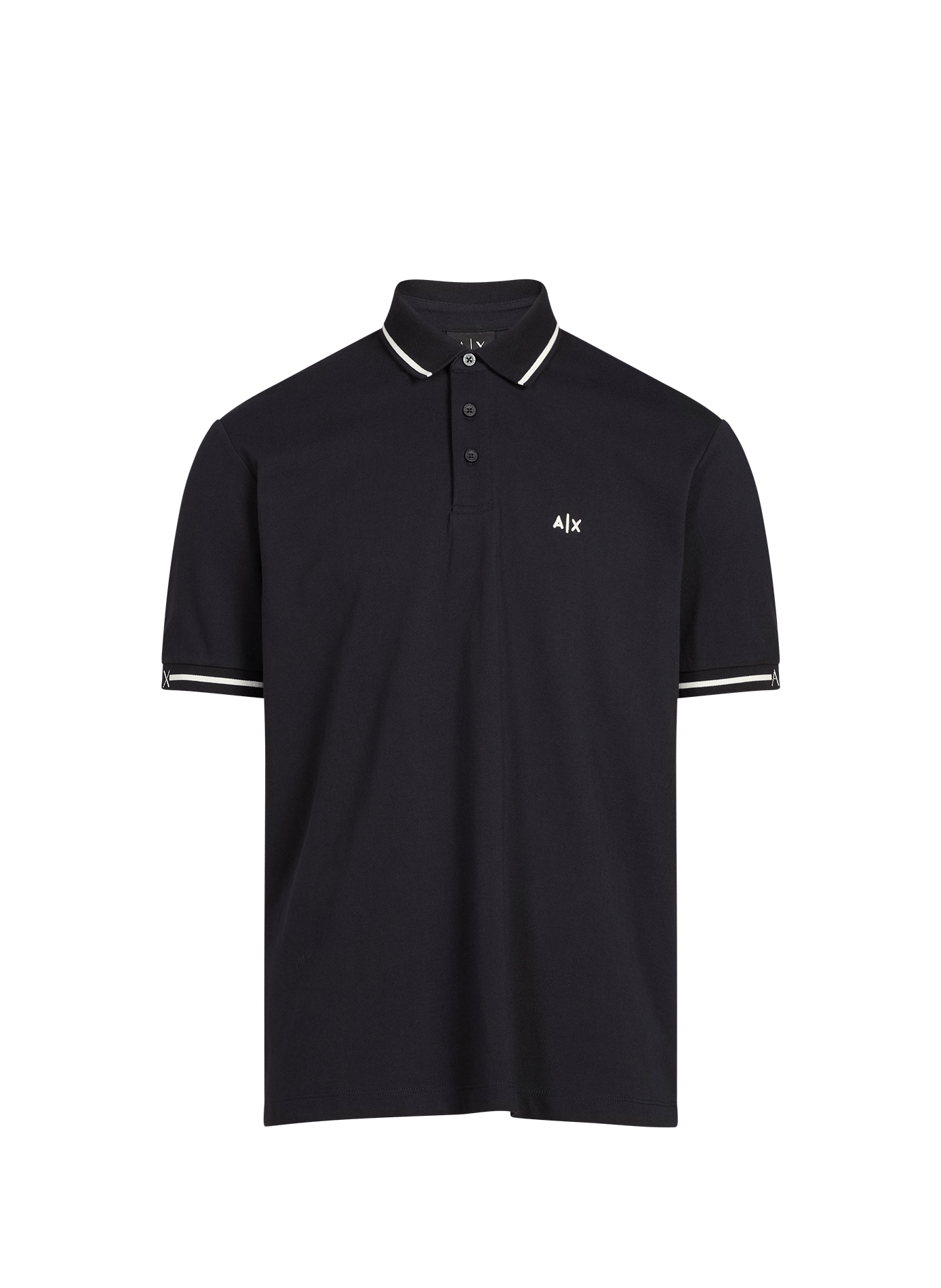 Short sleeve cotton polo shirt ARMANI EXCHANGE Blue