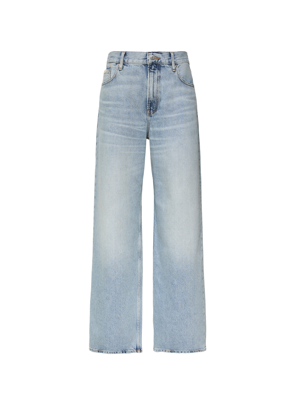 Low-rise straight-leg cotton jeans CALVIN KLEIN Blue