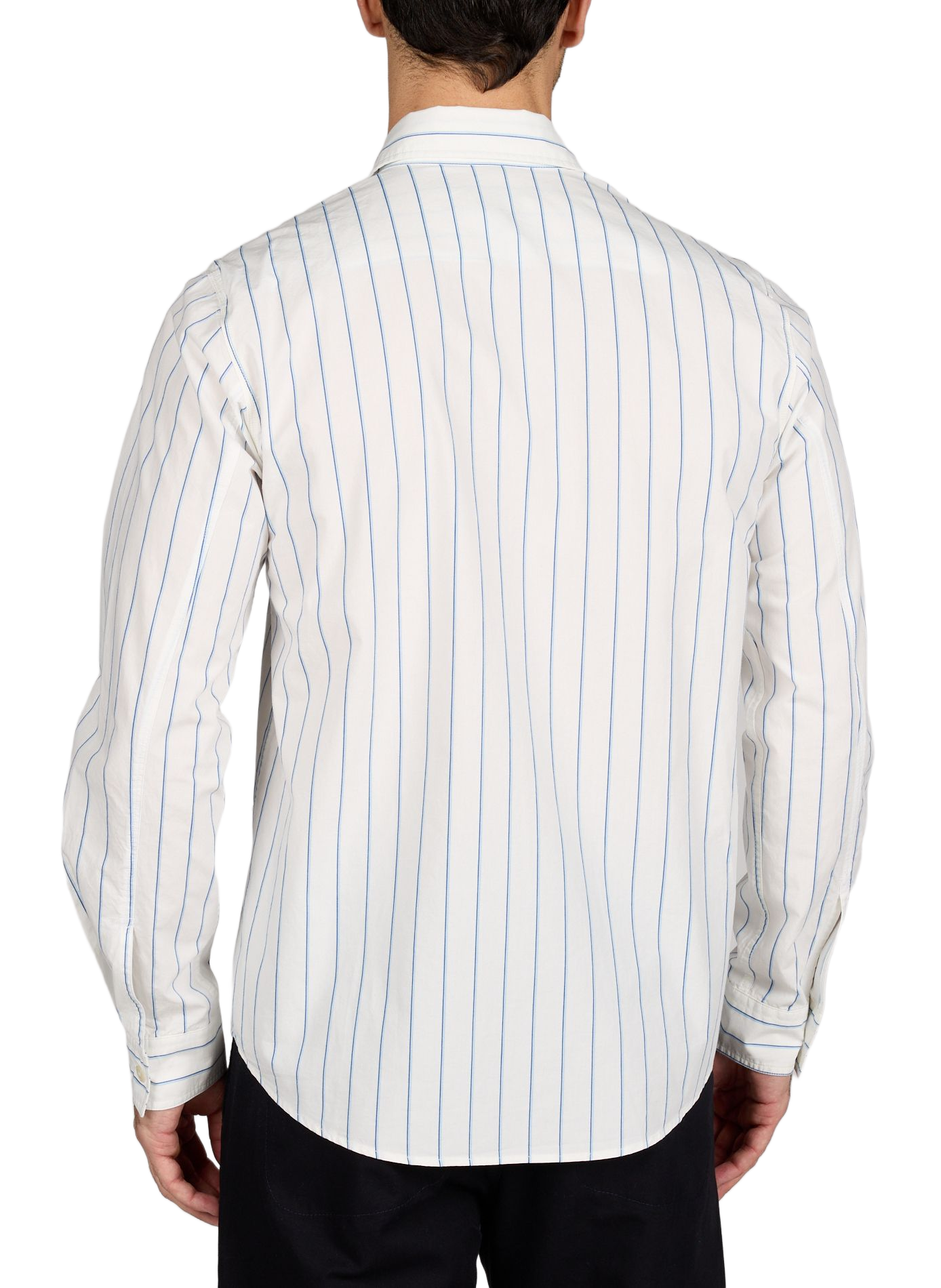 Chemise col classique à rayures LAFAURIE Blanc