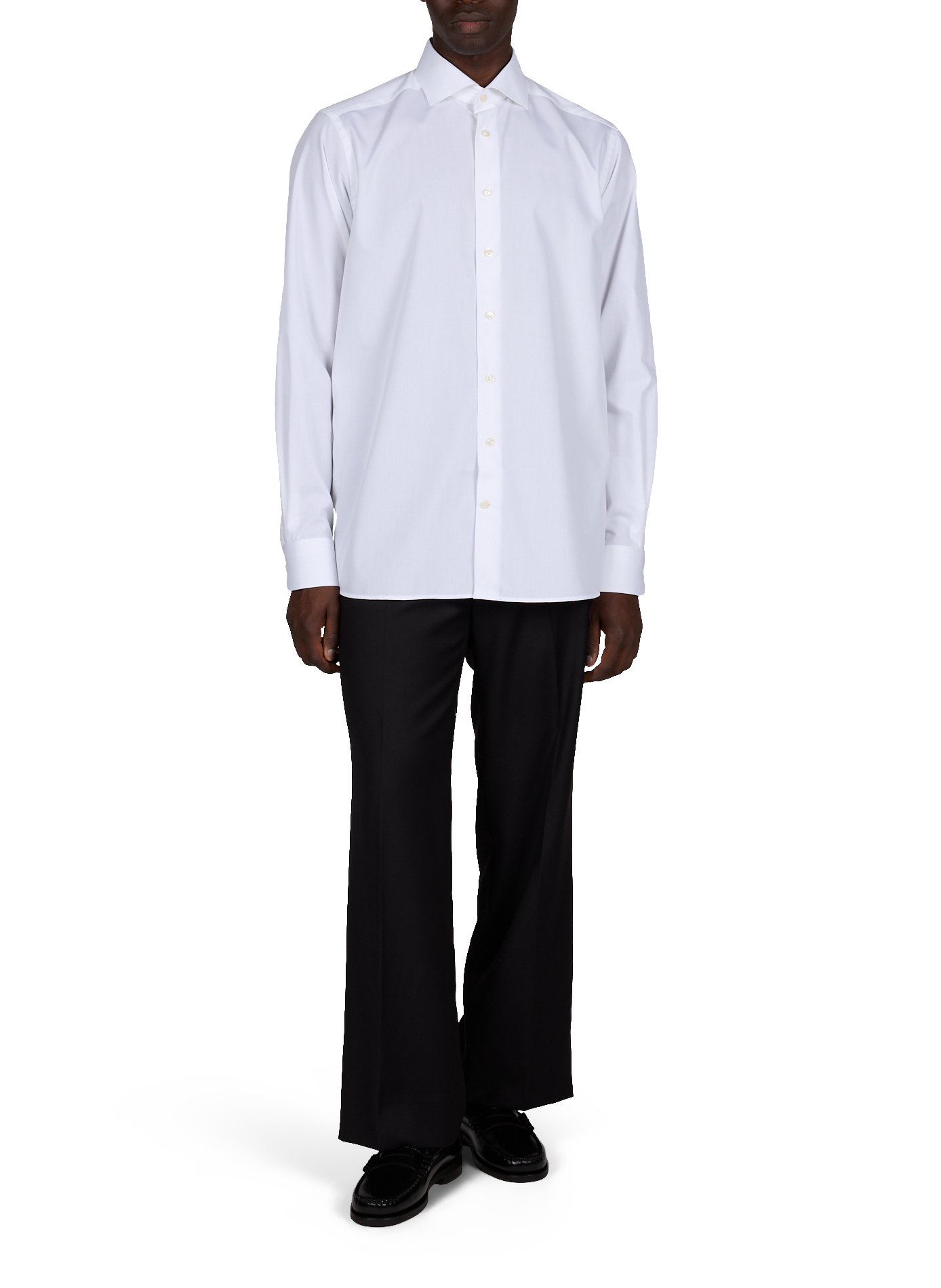 Chemise droite en coton ETON Blanc