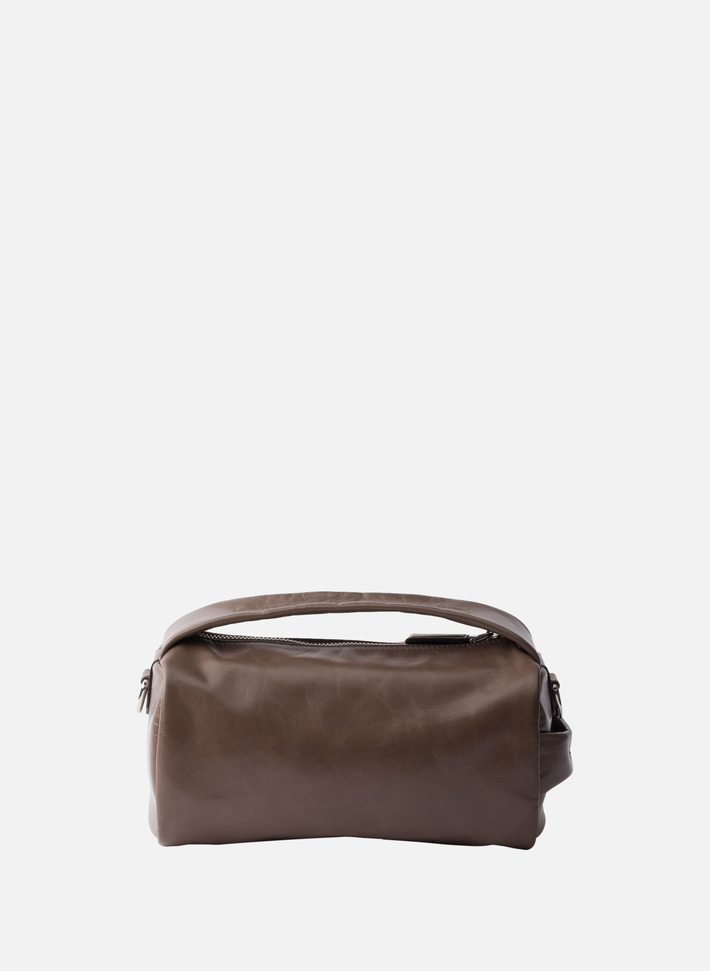 Sac à bandoulière en cuir PRADA Gris