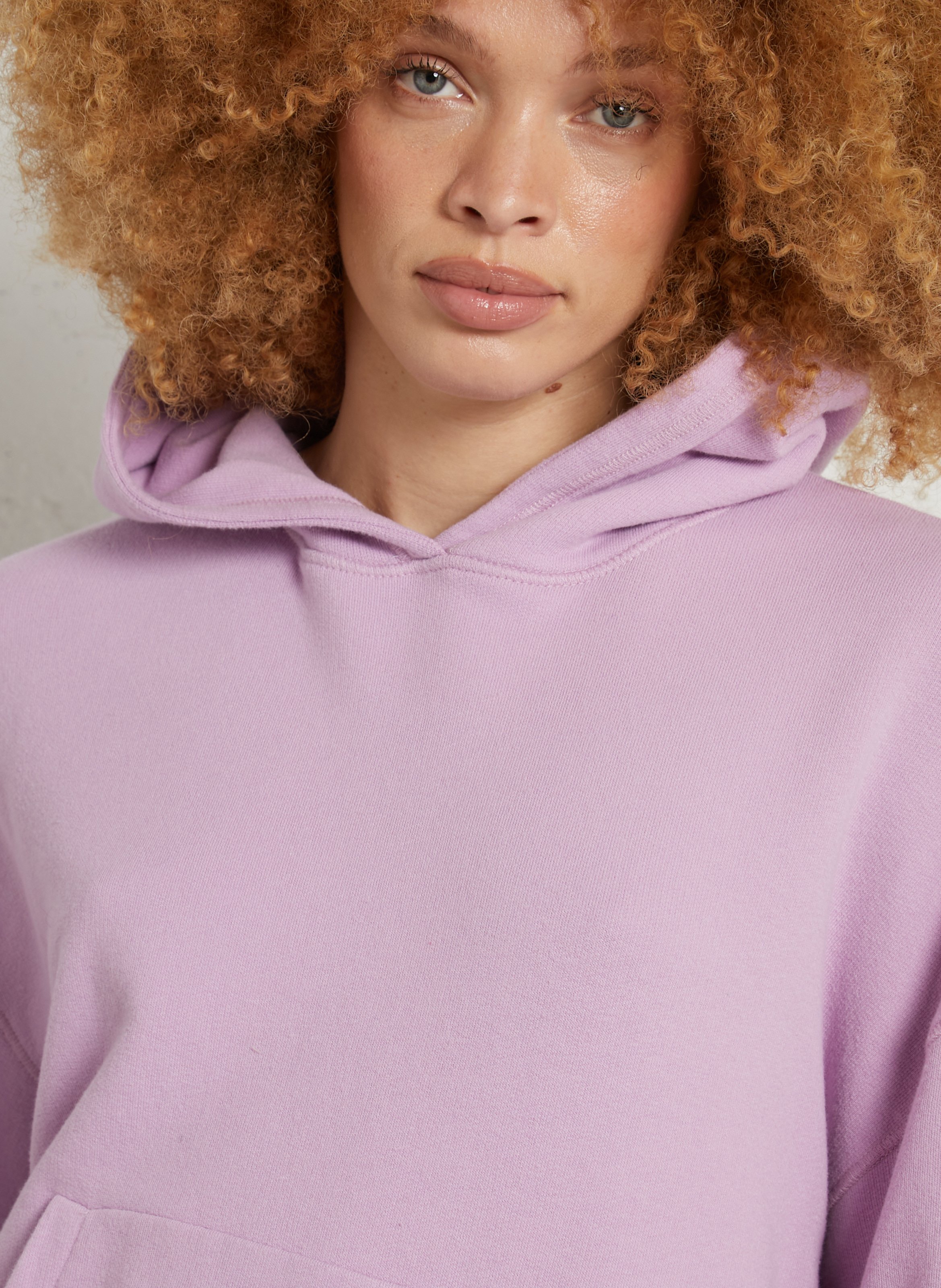 Sweat à capuche ample chiné atubay AMERICAN VINTAGE Rose