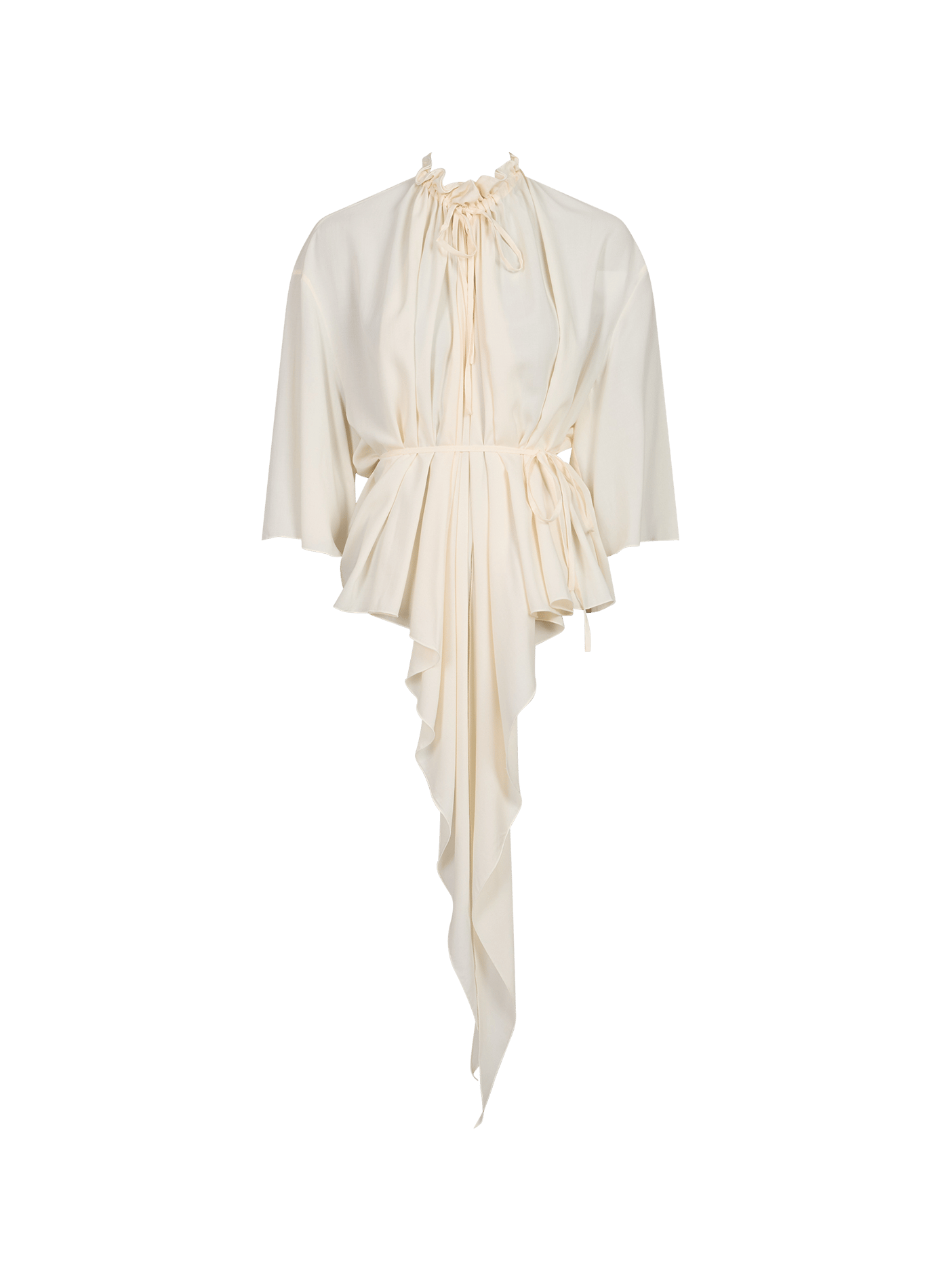 Loose-fitting silk blend blouse LAMRONS Beige