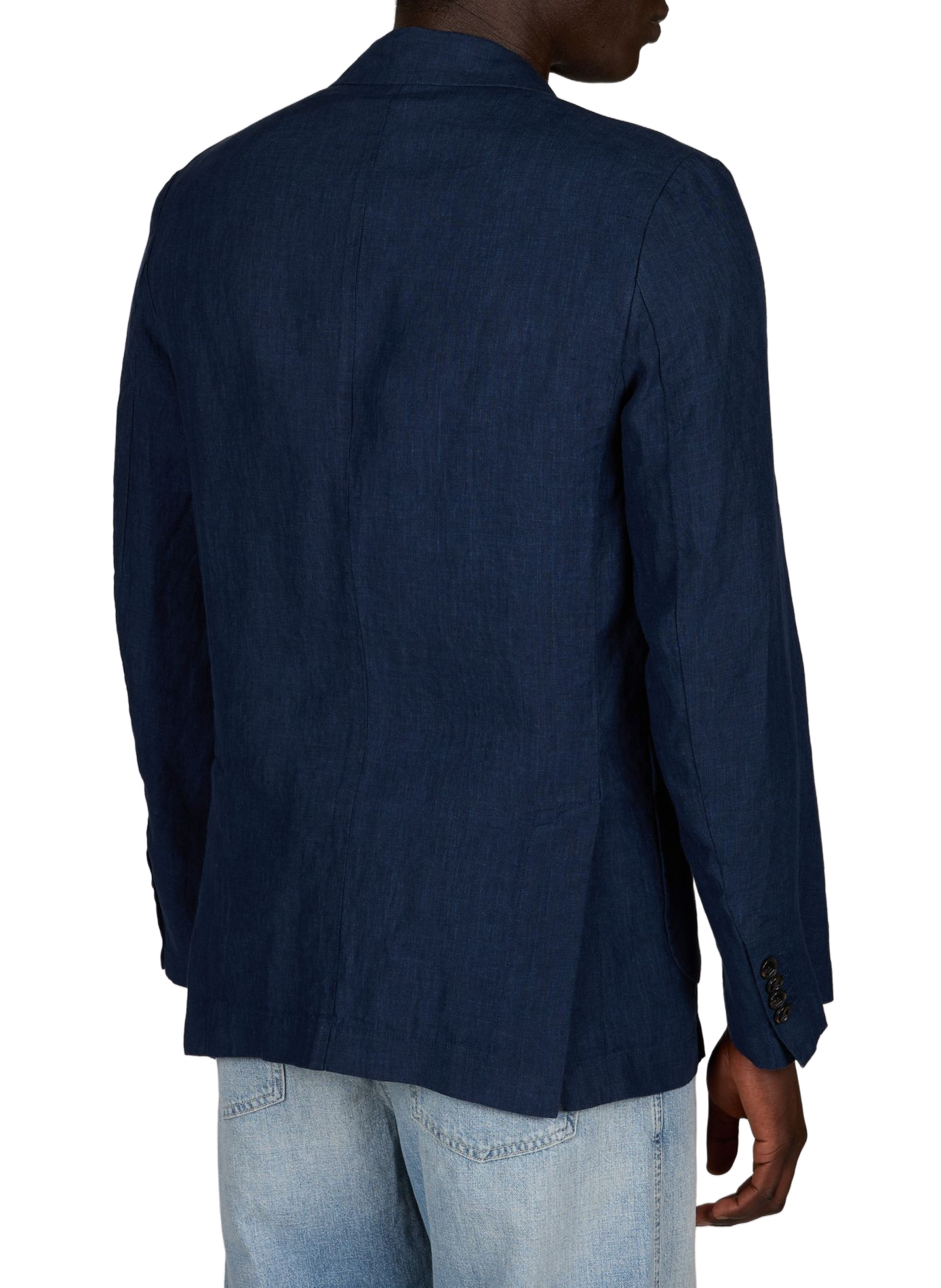 Tribeca Jacke mit Reverskragen aus Leinen CRUNA Blau