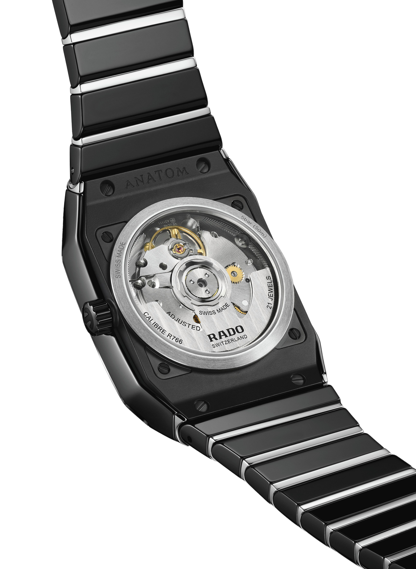 Montre automatique Anatom en céramique RADO Noir