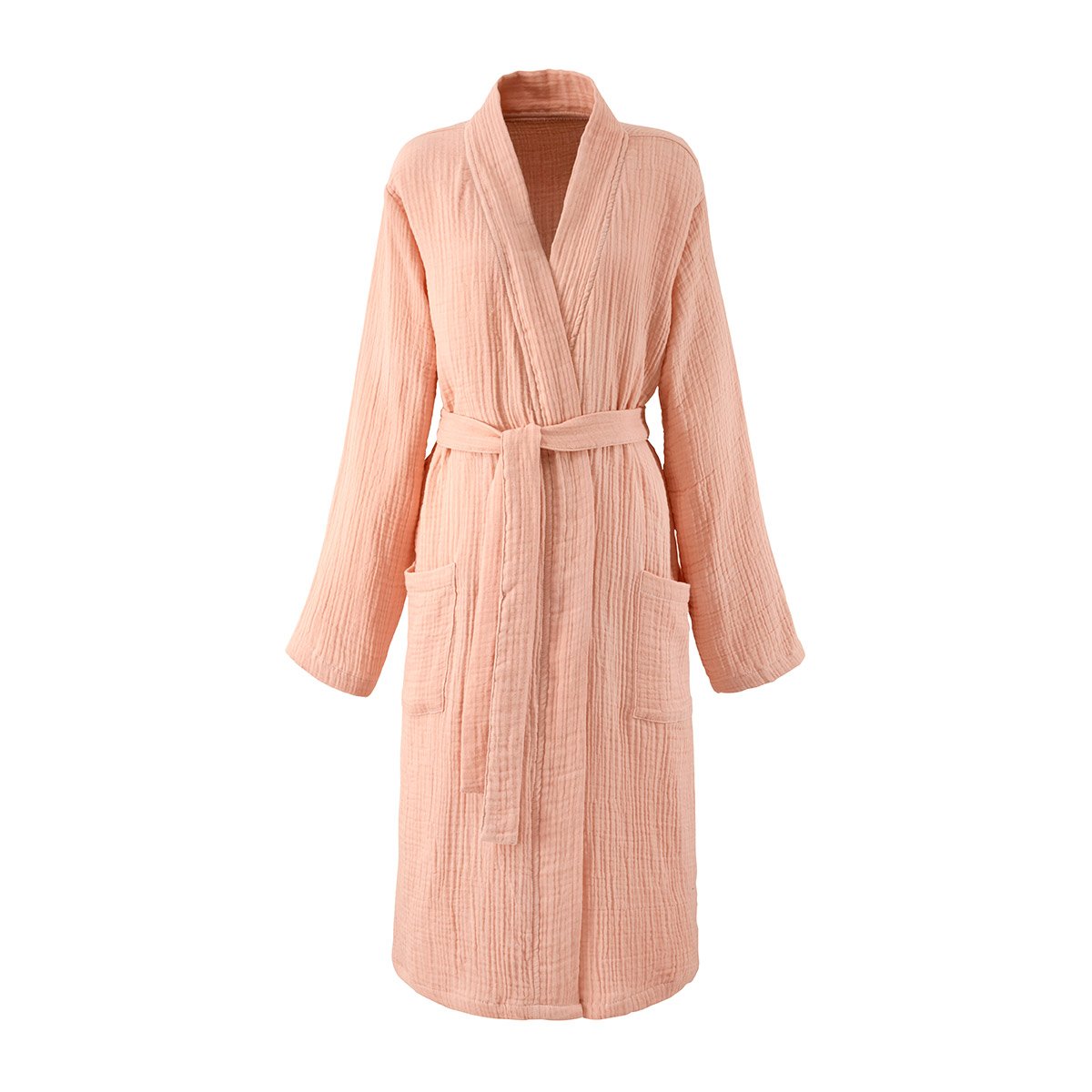 Peignoir long en gaze de coton, egee DESFORGES Rose