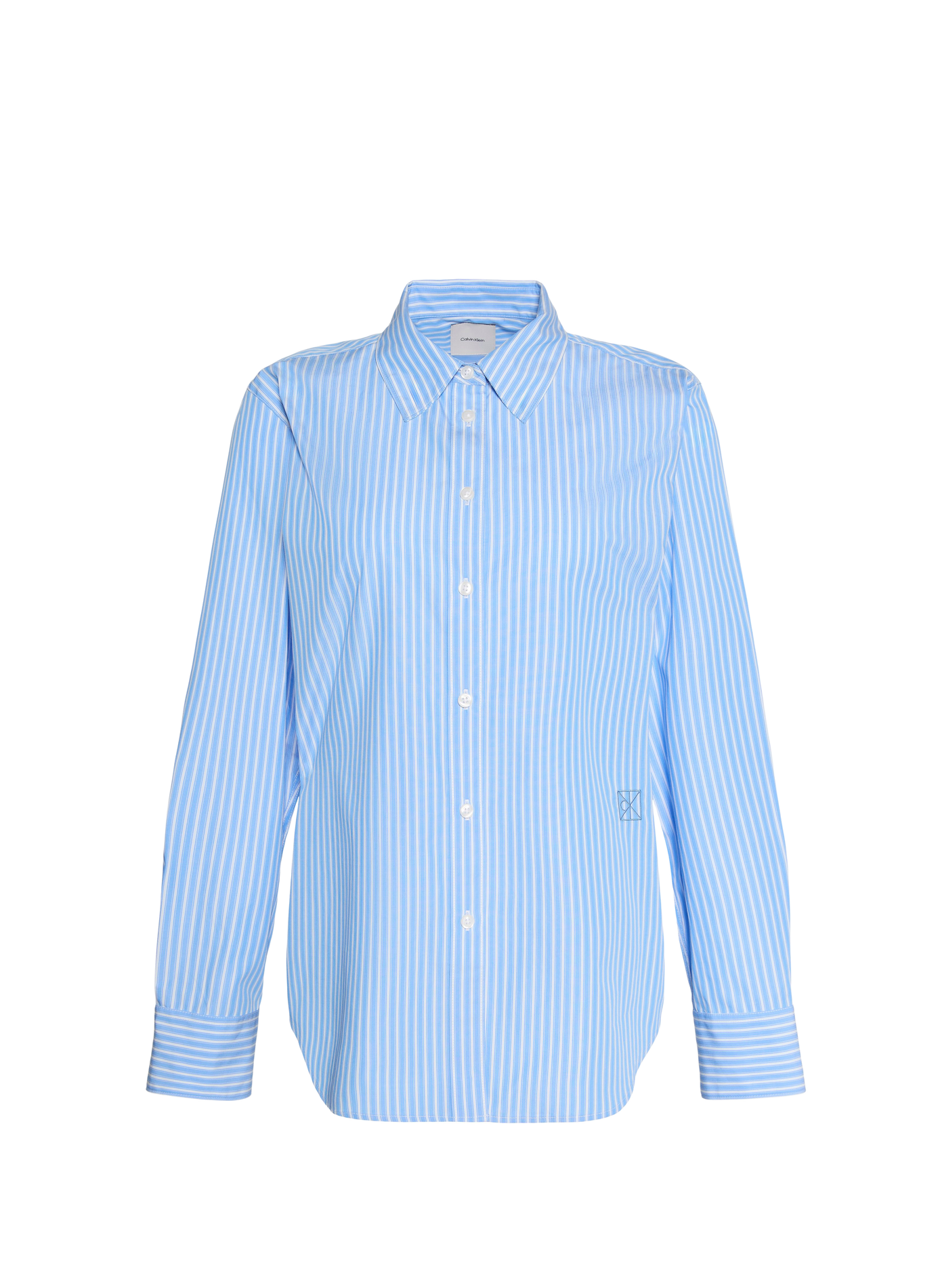 Long-sleeved striped cotton shirt CALVIN KLEIN Blue