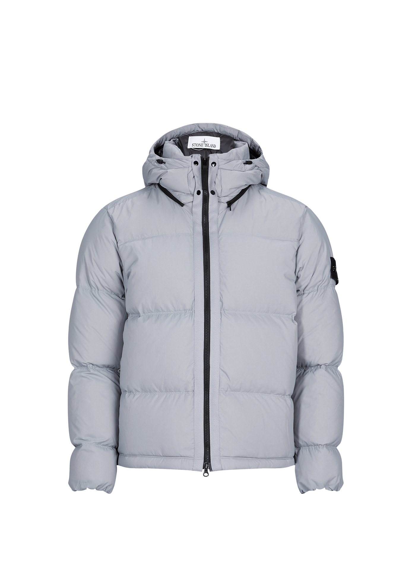 Kurze gesteppte Daunenjacke STONE ISLAND Grau
