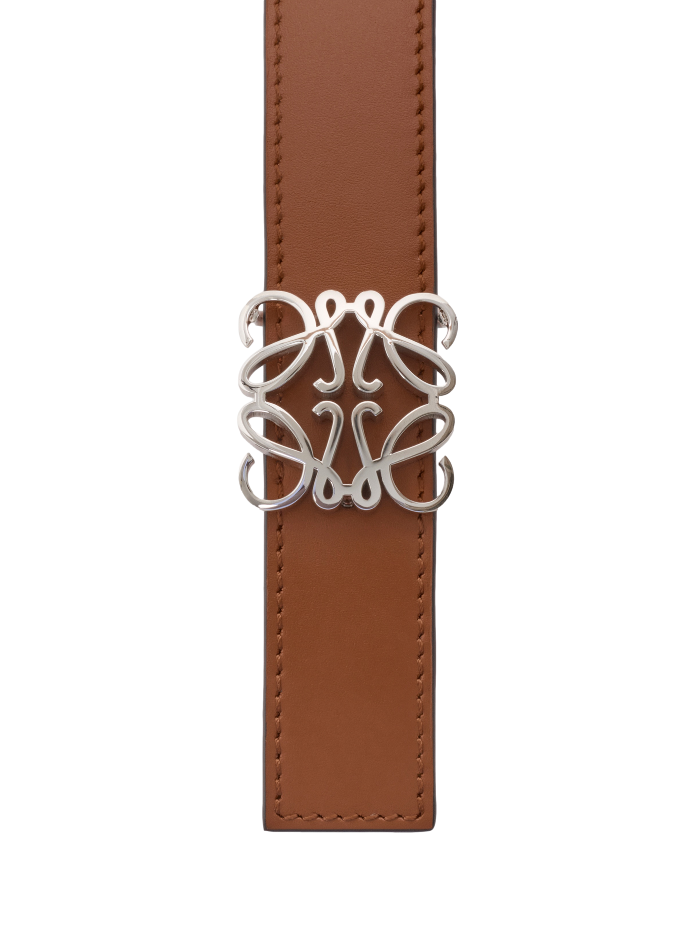 Ceinture réversible Anagram Bombé en cuir de veau lisse LOEWE Multicolore