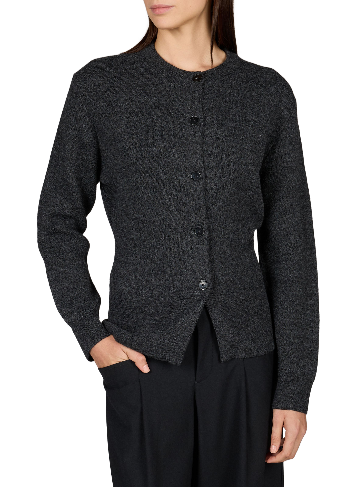 Cardigan droit en laine CLOSED Noir